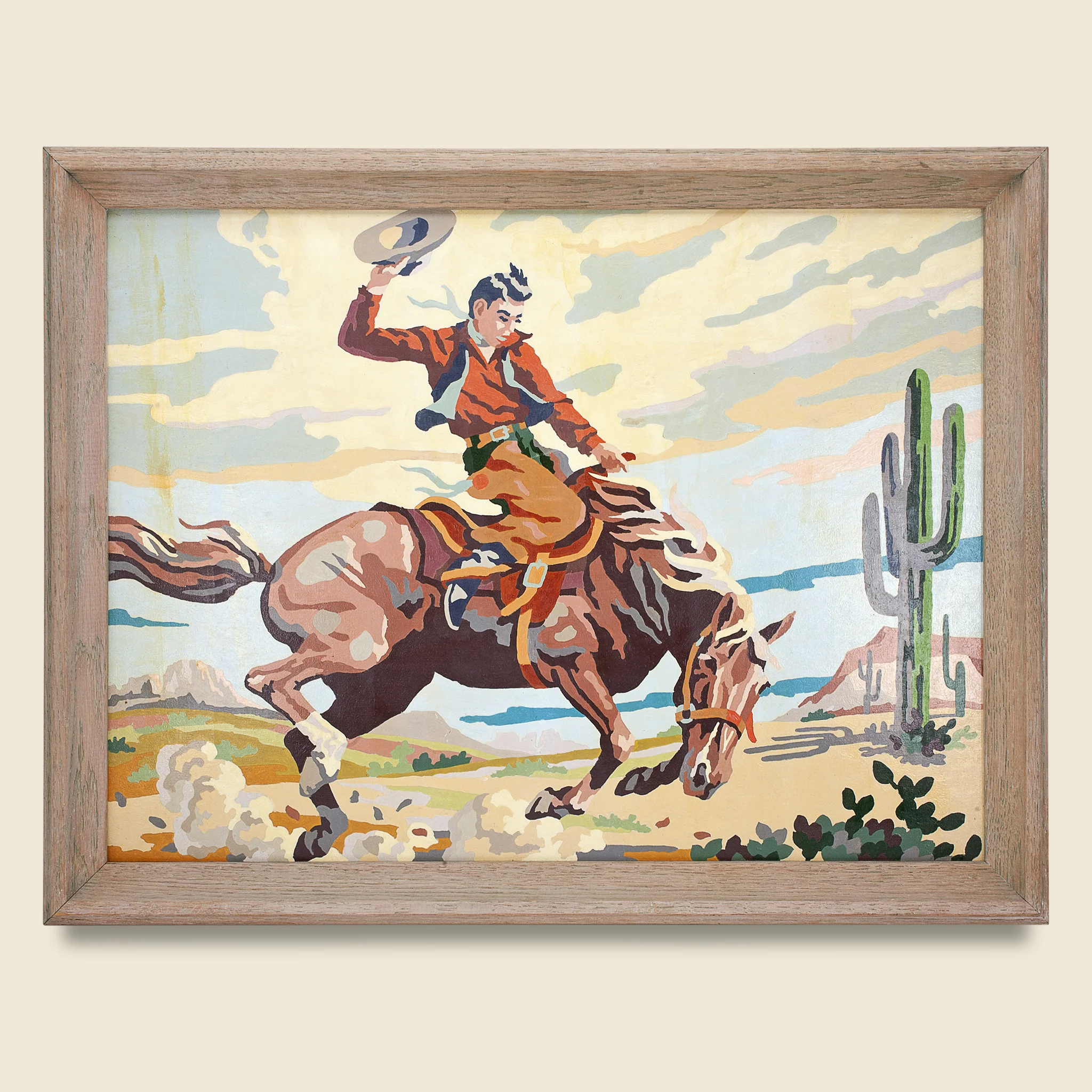 1960s Paint By Number Bronco Painting #1
