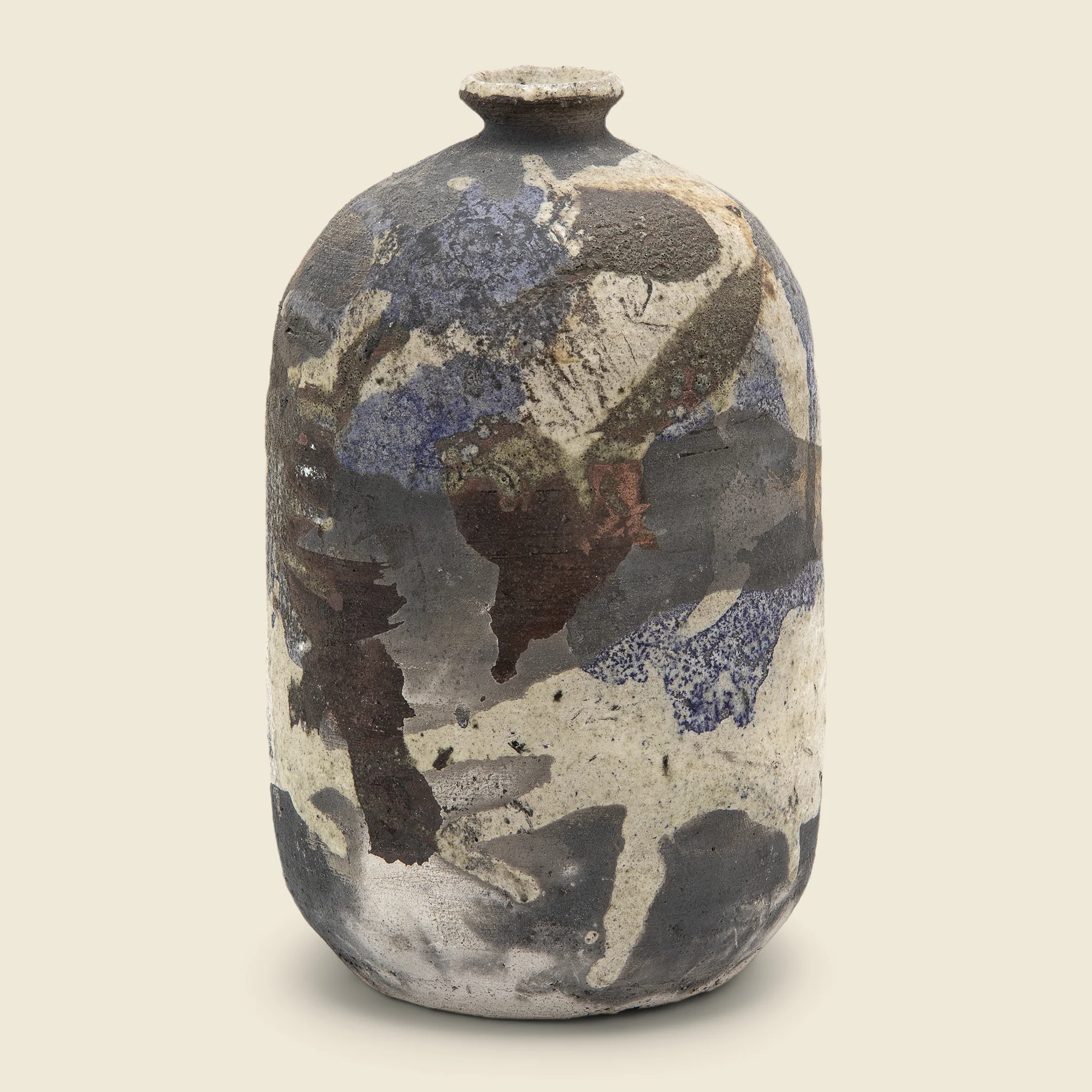 1970s Hand Painted Studio Pottery Vase