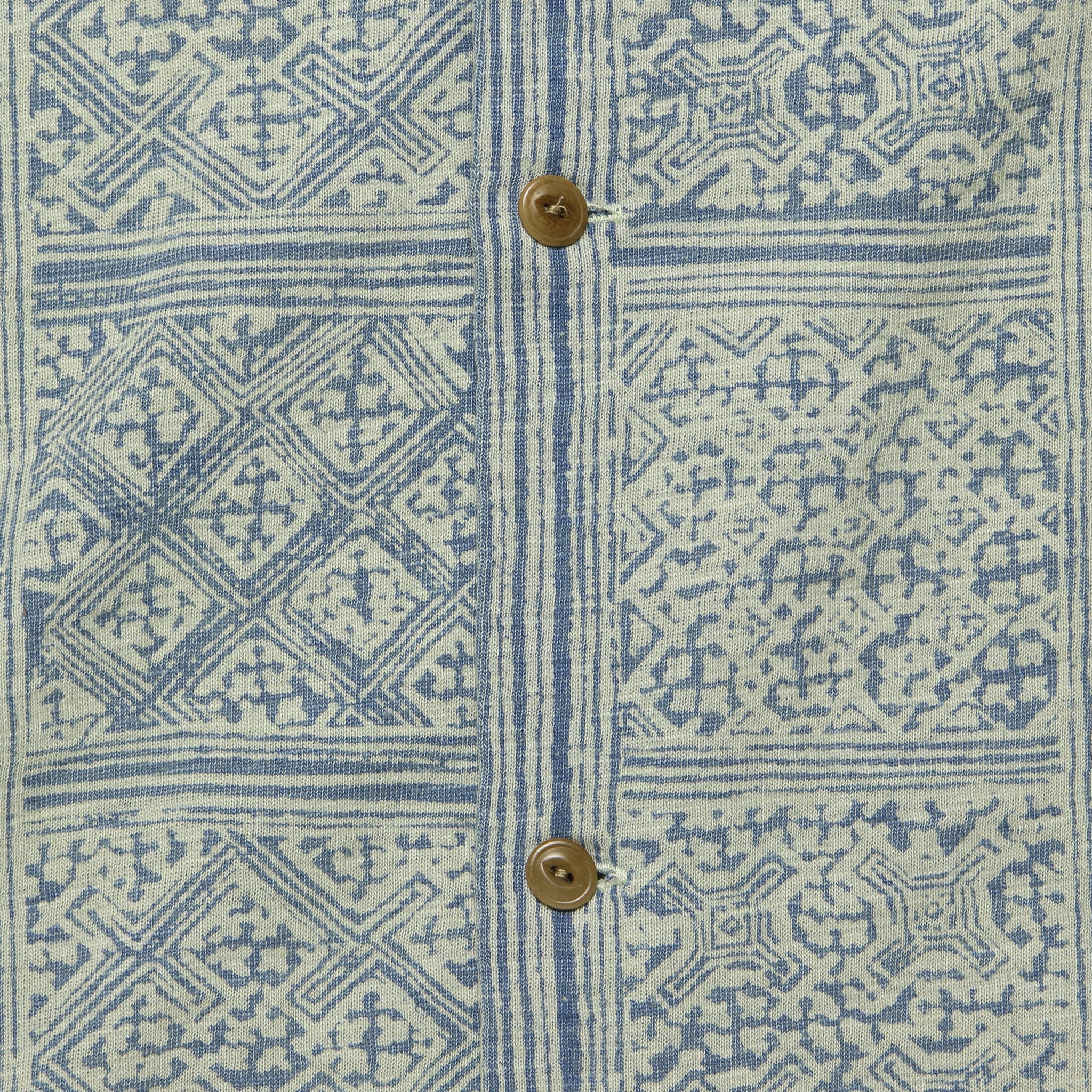 Bandana Print Jersey Camp Shirt - Indigo/Cream - Image 3