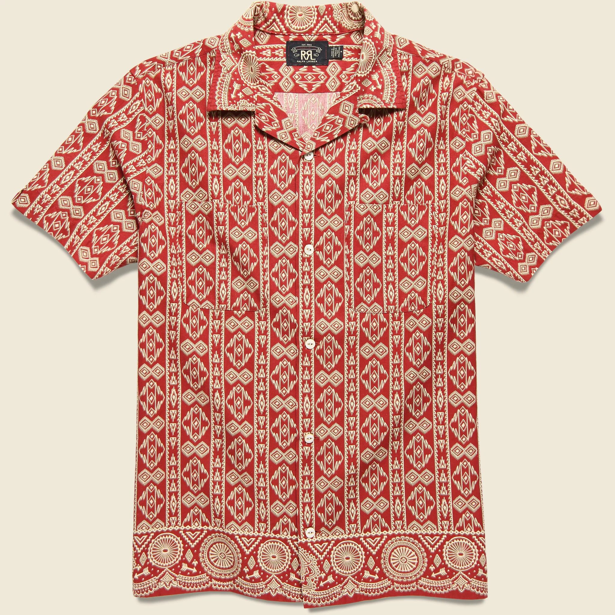 2 Pocket Camp Shirt - Red/Tan