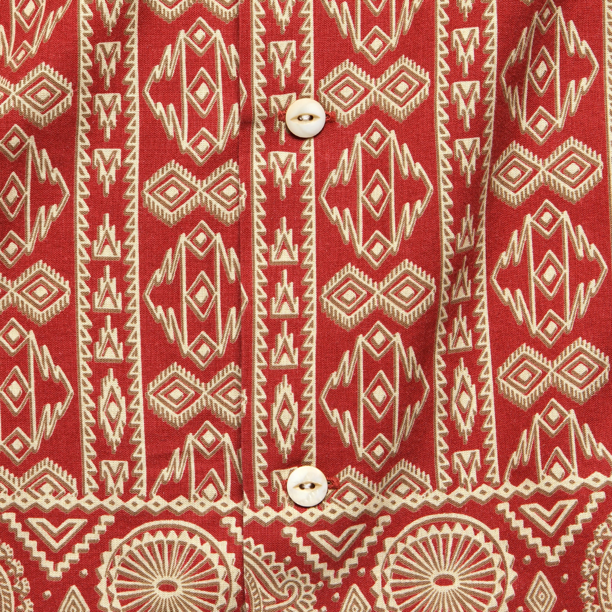 2 Pocket Camp Shirt - Red/Tan - Image 3