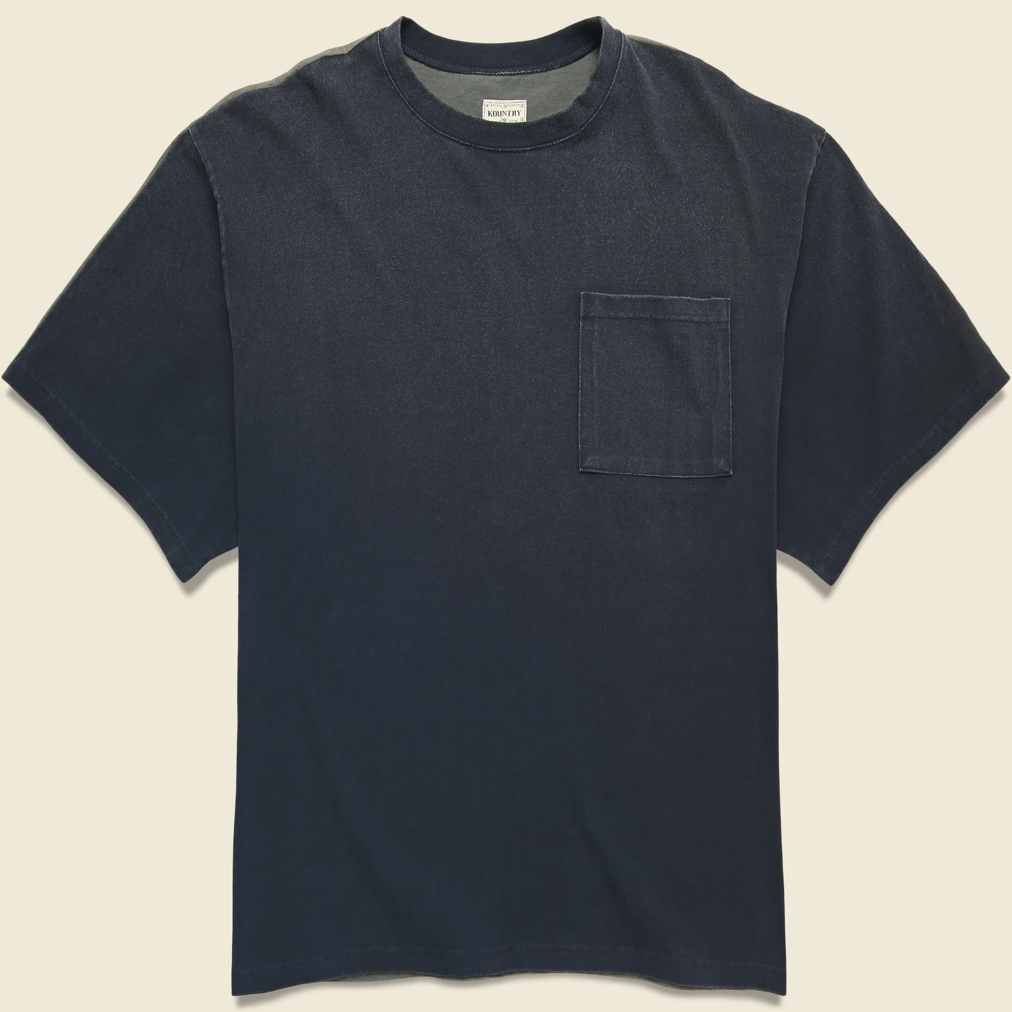 2 Tone Bone Pocket Tee - Black