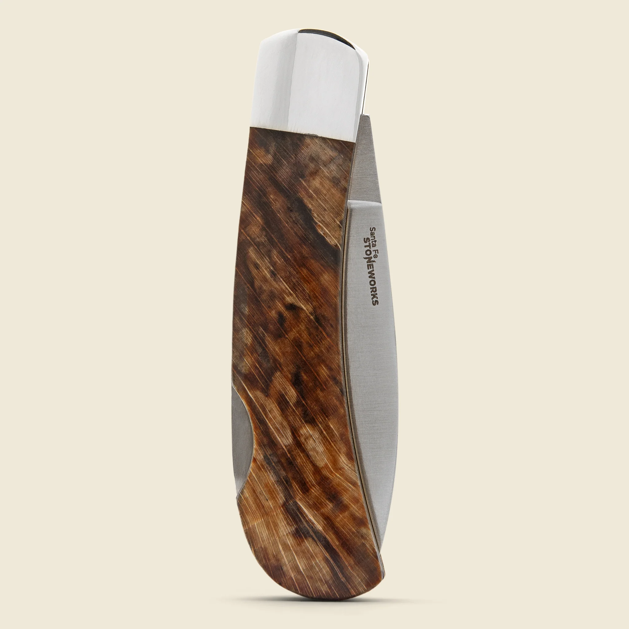 3-Inch Lock-Back Knife - Spalted Beech/Turquoise - Image 2