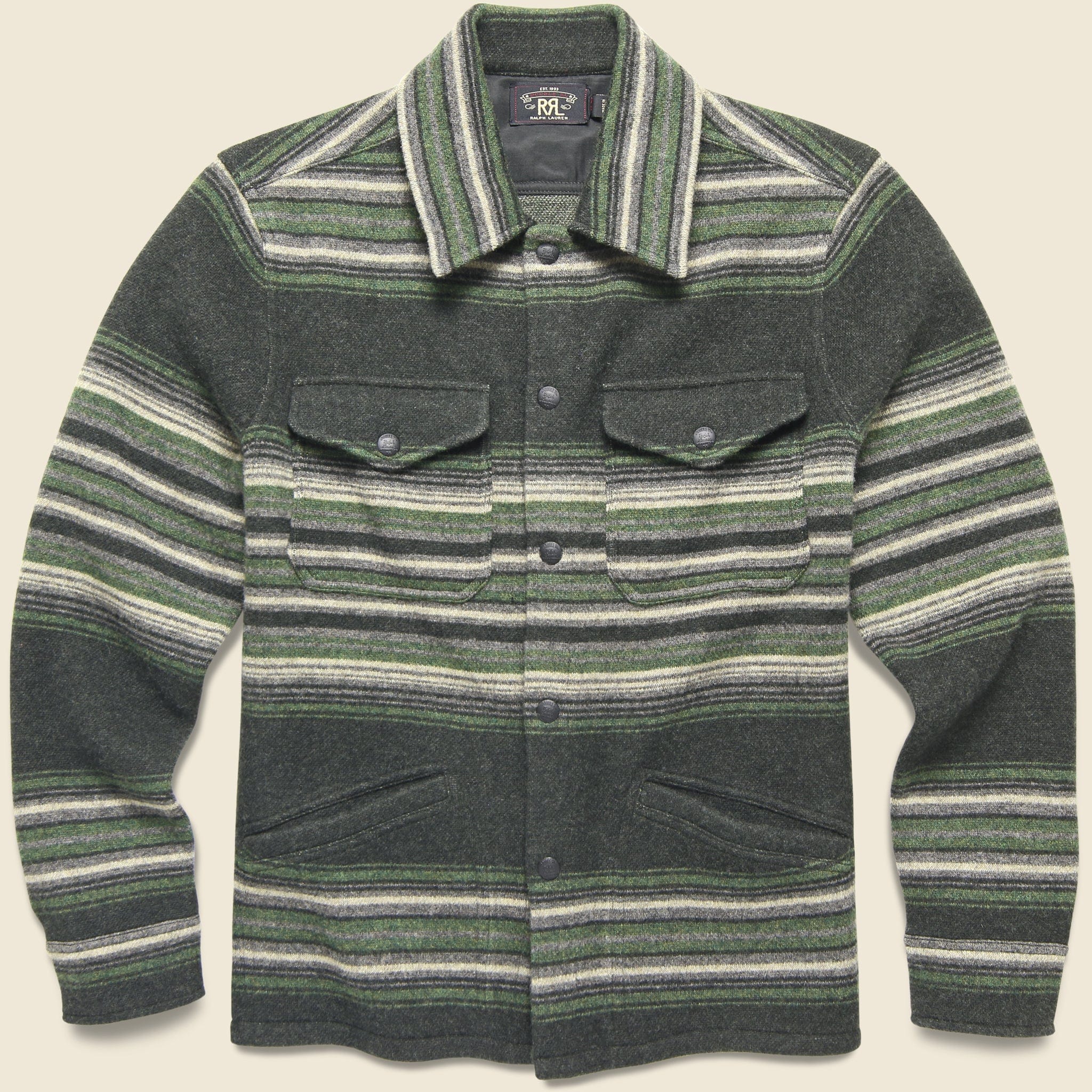 Wool-Cashmere Sweater Jacket - Green Multi