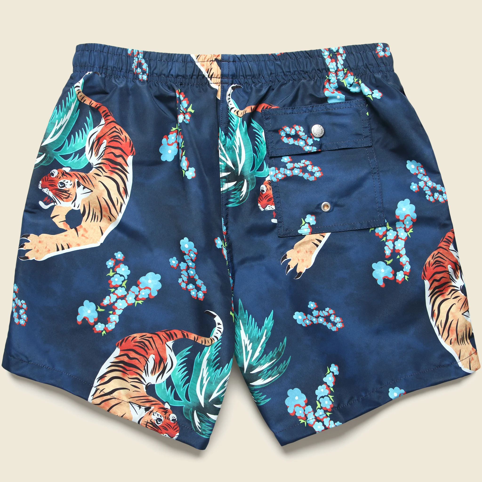 5.5" Tiger Swim Trunks - Navy - Image 2
