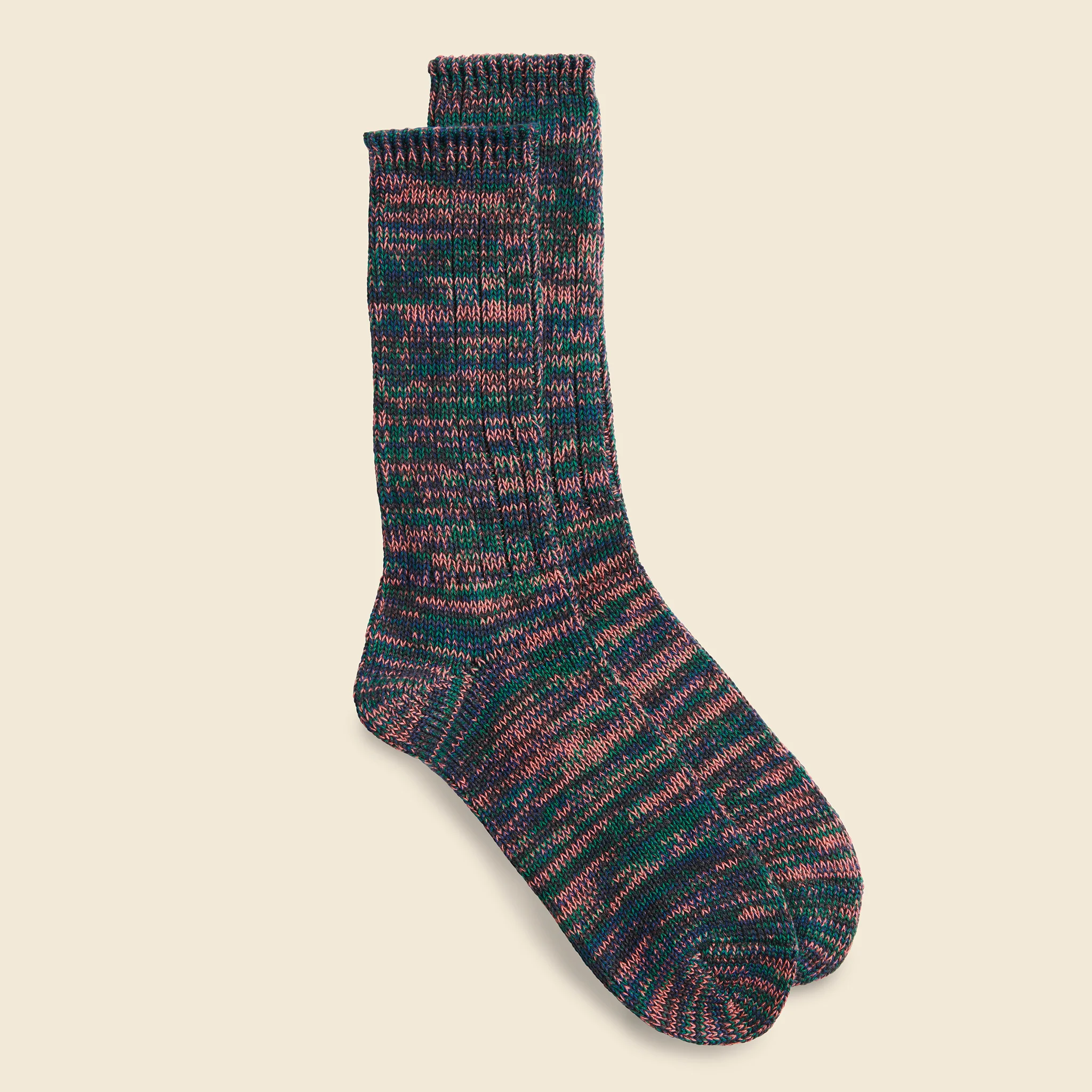 5 Color Mix Crew Sock - Navy - Image 2