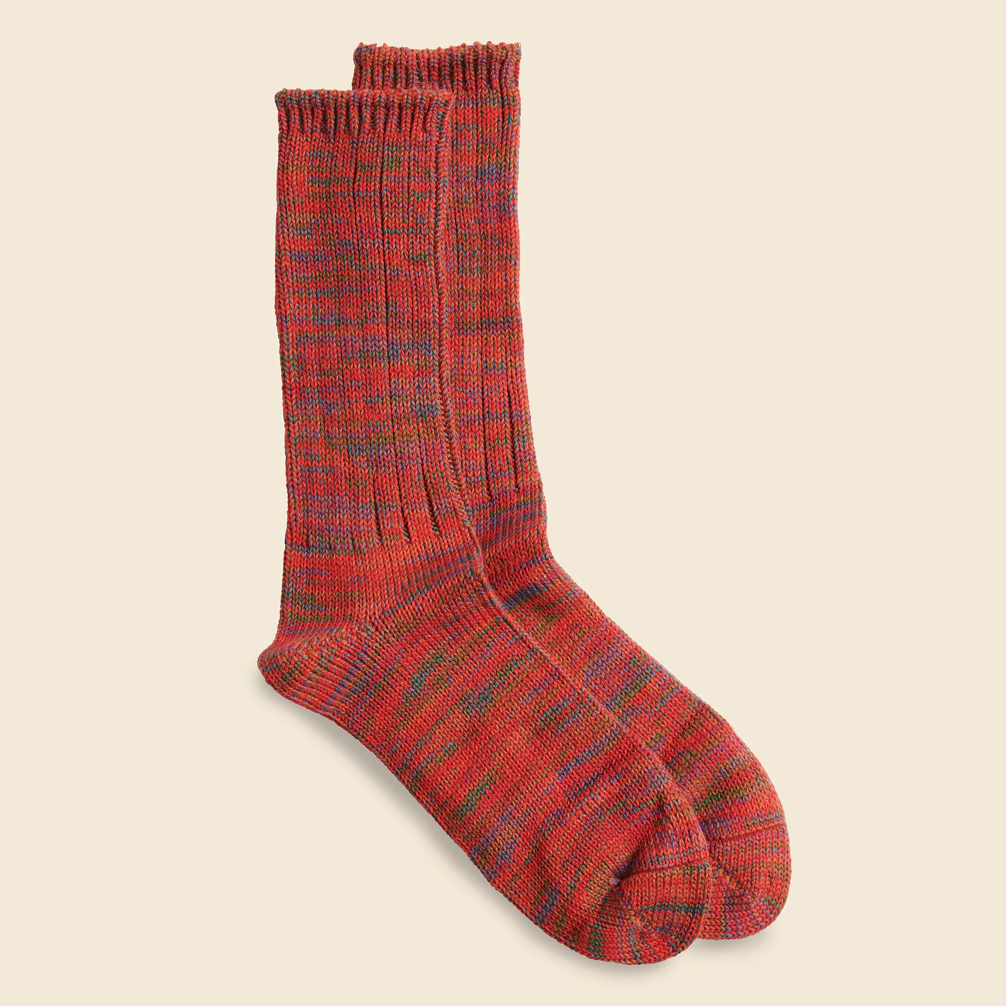 5 Color Mix Crew Sock - Red - Image 2