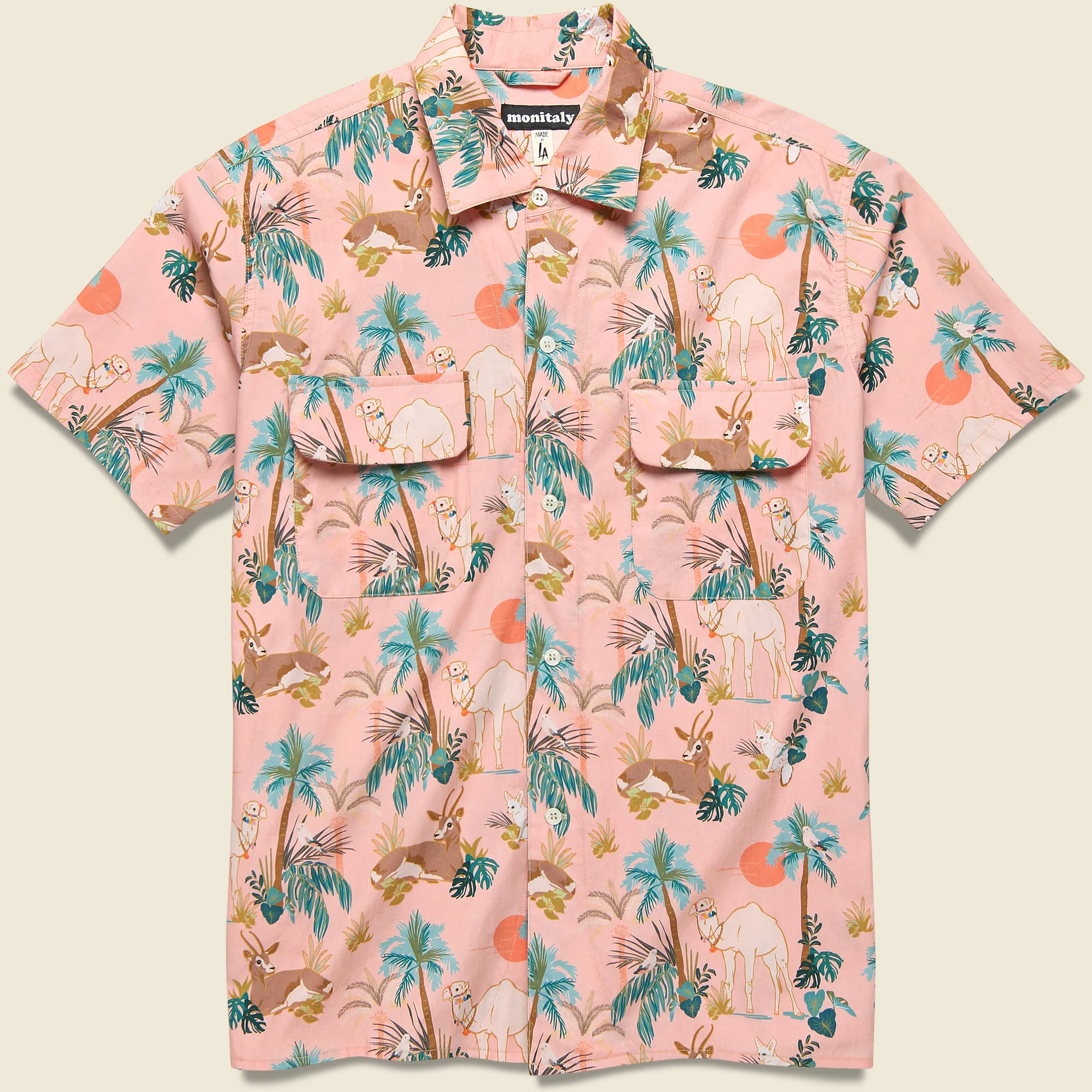 50's Milano Animal Crossing Shirt - Pink