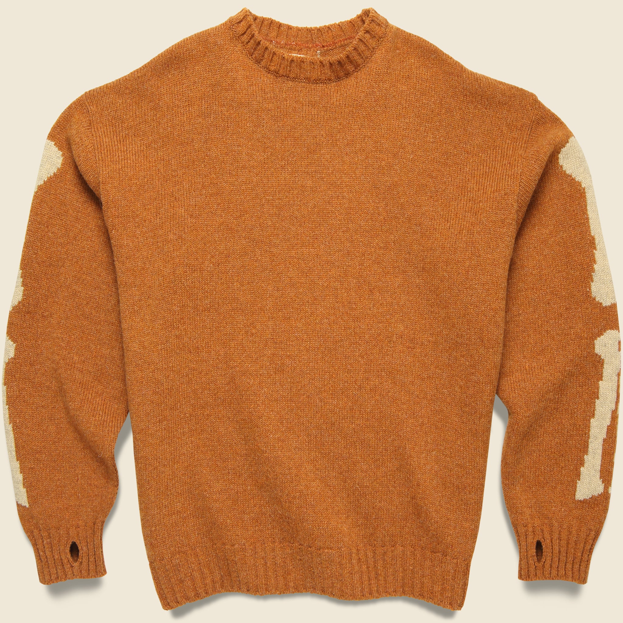5G Wool BONE Crew Sweater - Orange - Image 2