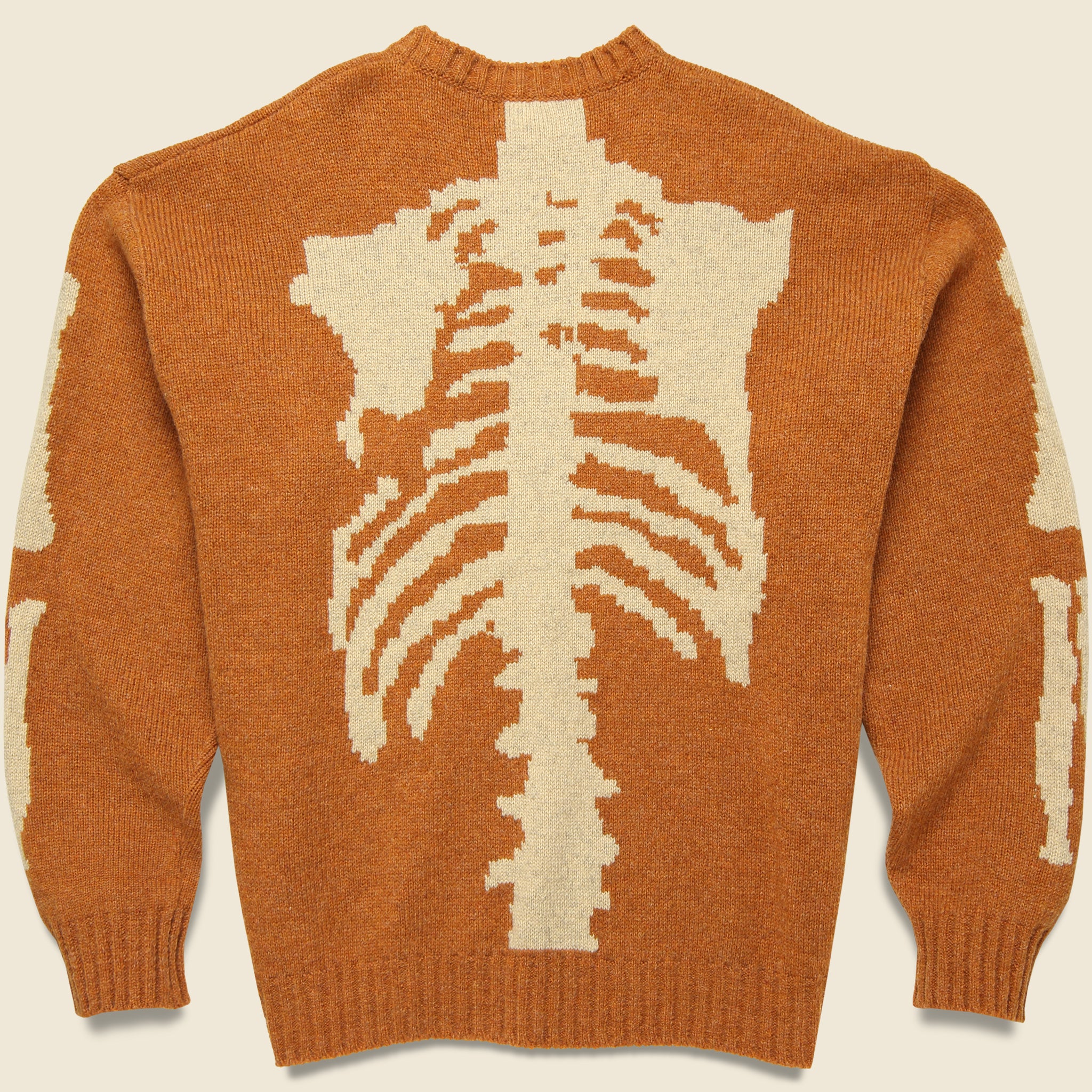 5G Wool BONE Crew Sweater - Orange - Image 3