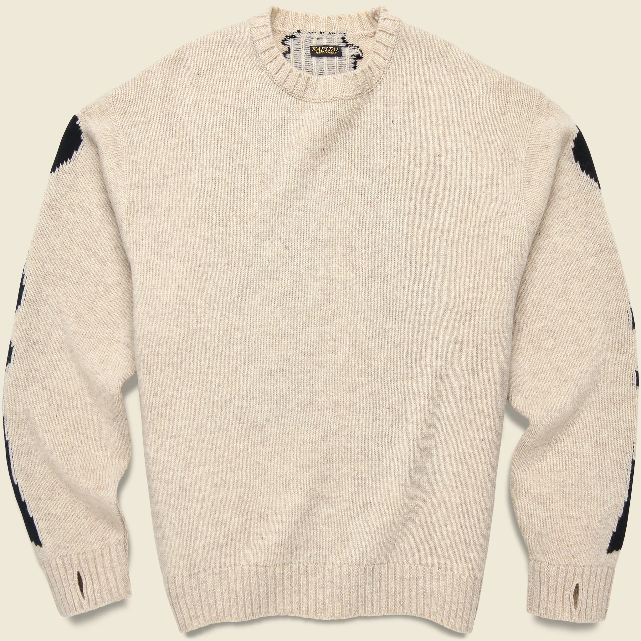 5G Wool Bone Sweater - Ecru