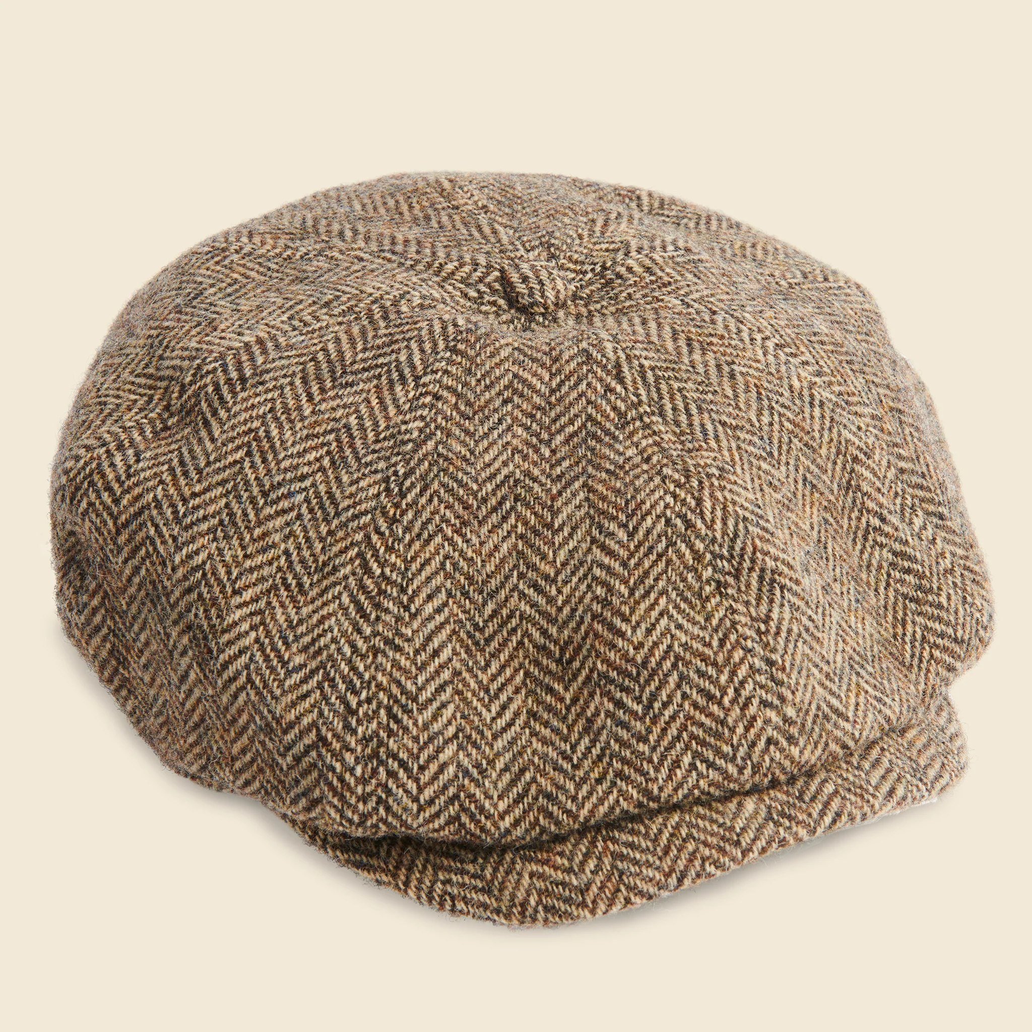 8 Panel Newsboy - Black/Tan Multi