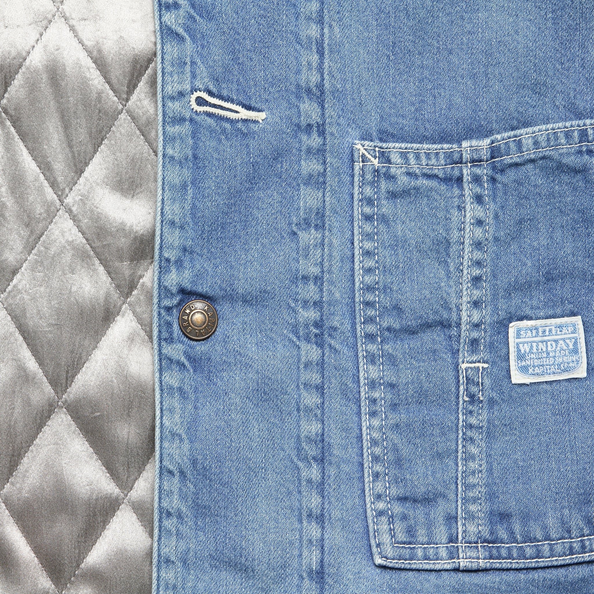 8oz Denim Lined Cactus Coverall - Light Indigo - Image 3