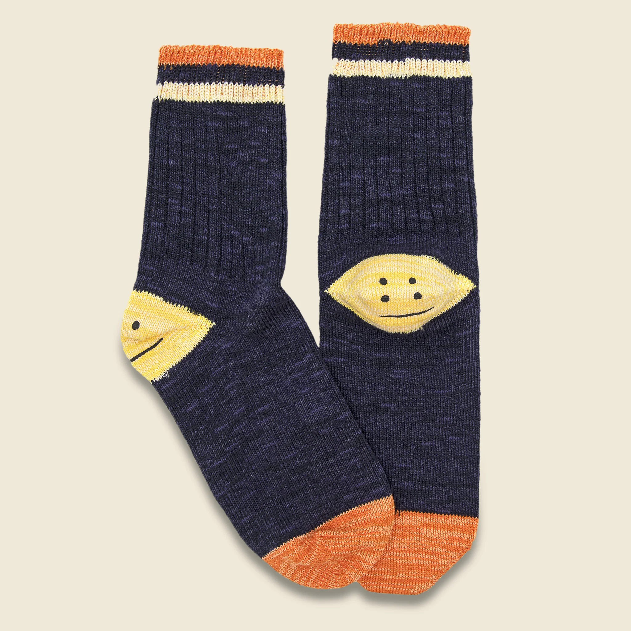 96 Yarns IVY RAINBOWY HAPPY HEEL Socks - Navy