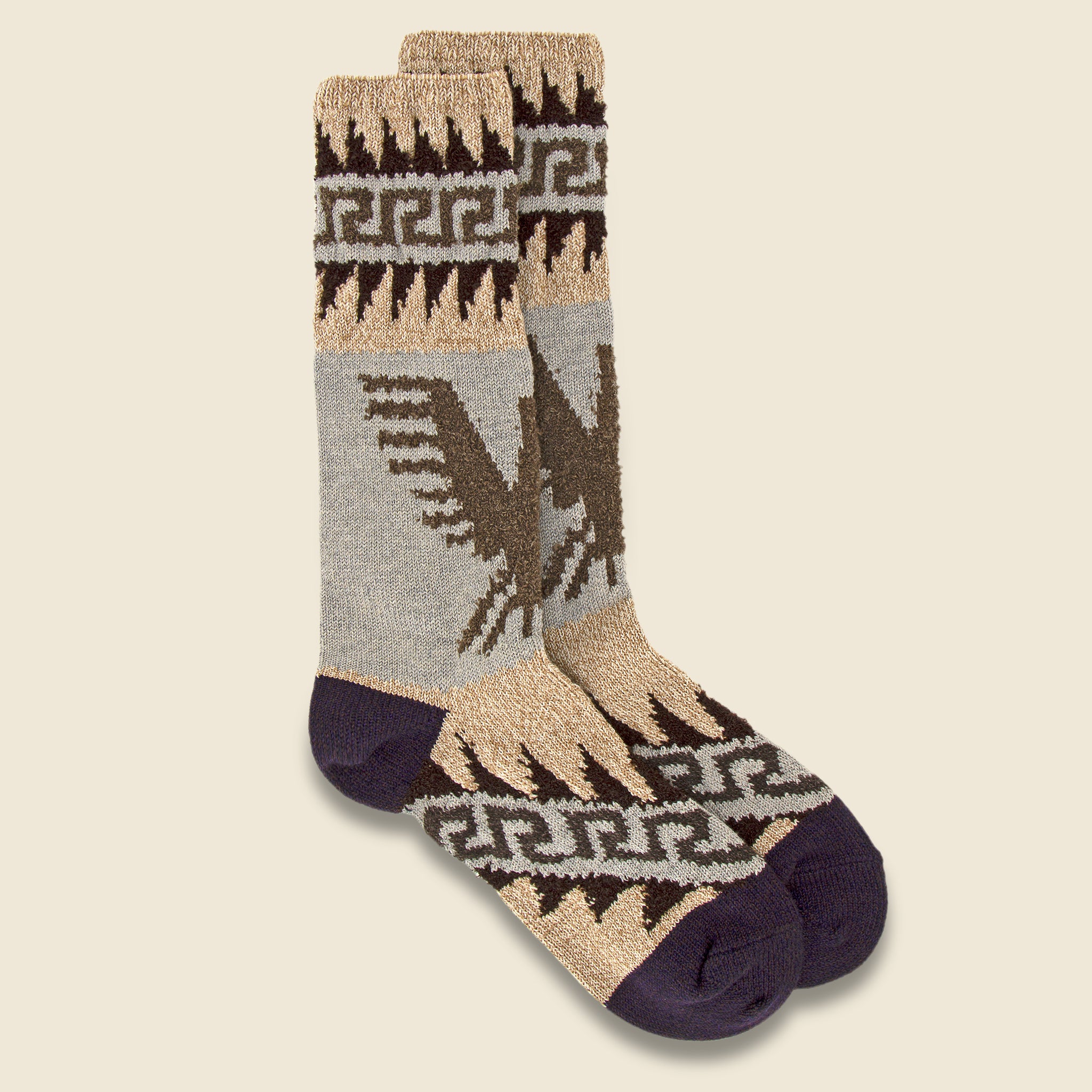 96 Yarns Cowichan Socks - Beige