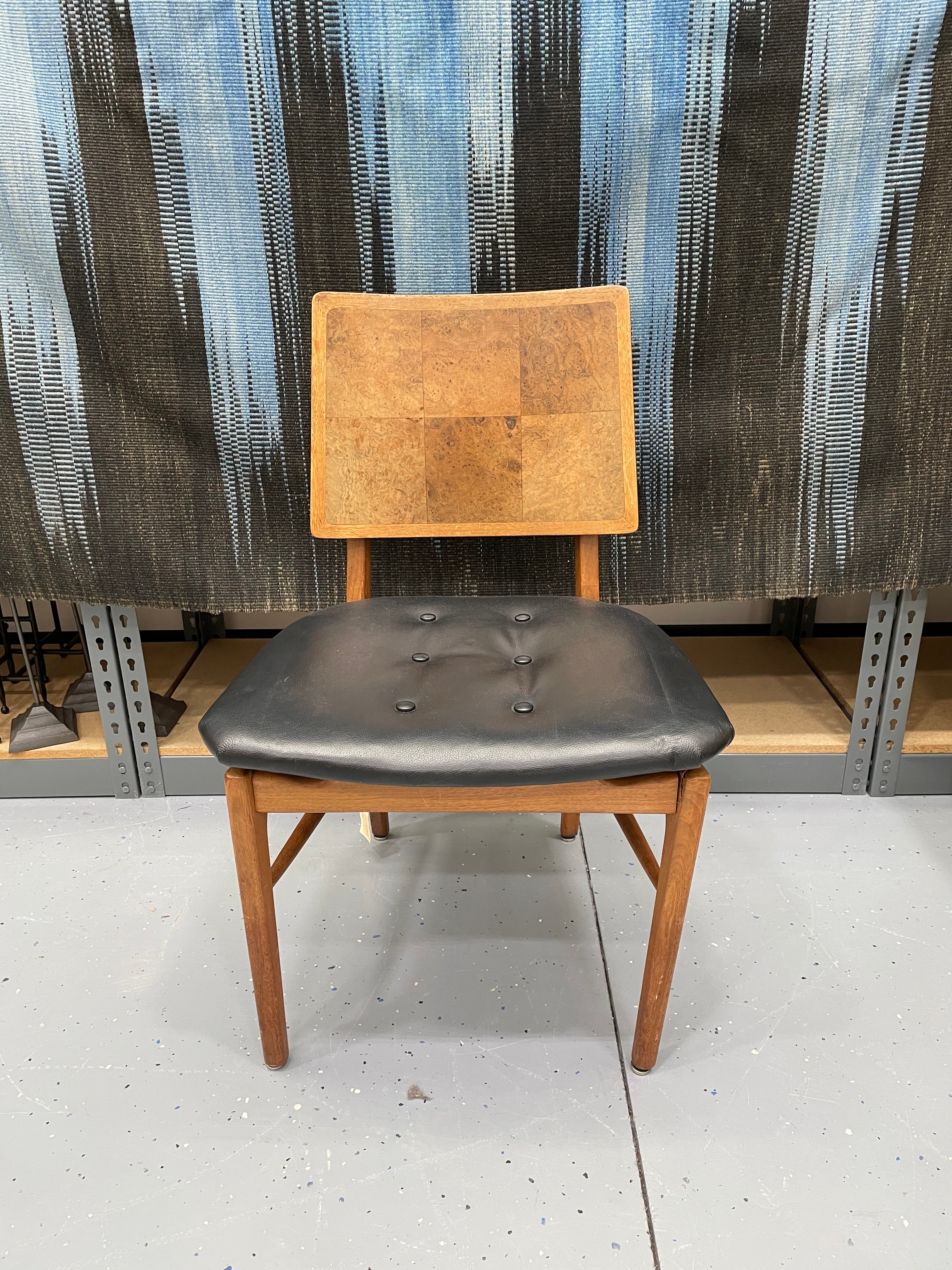 A39 - Black Leather Side Chair