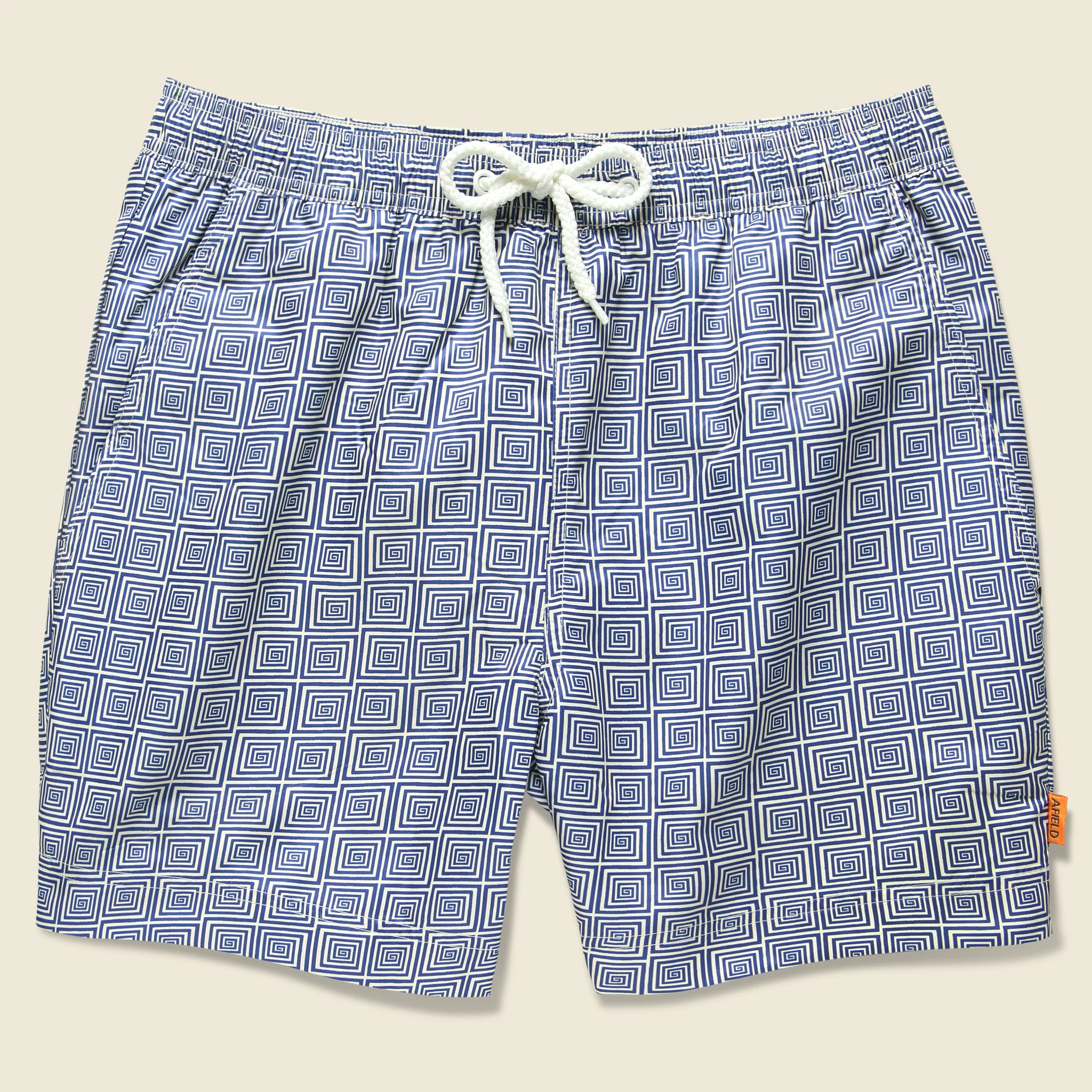 Printed Swimshorts - Blue Spiral