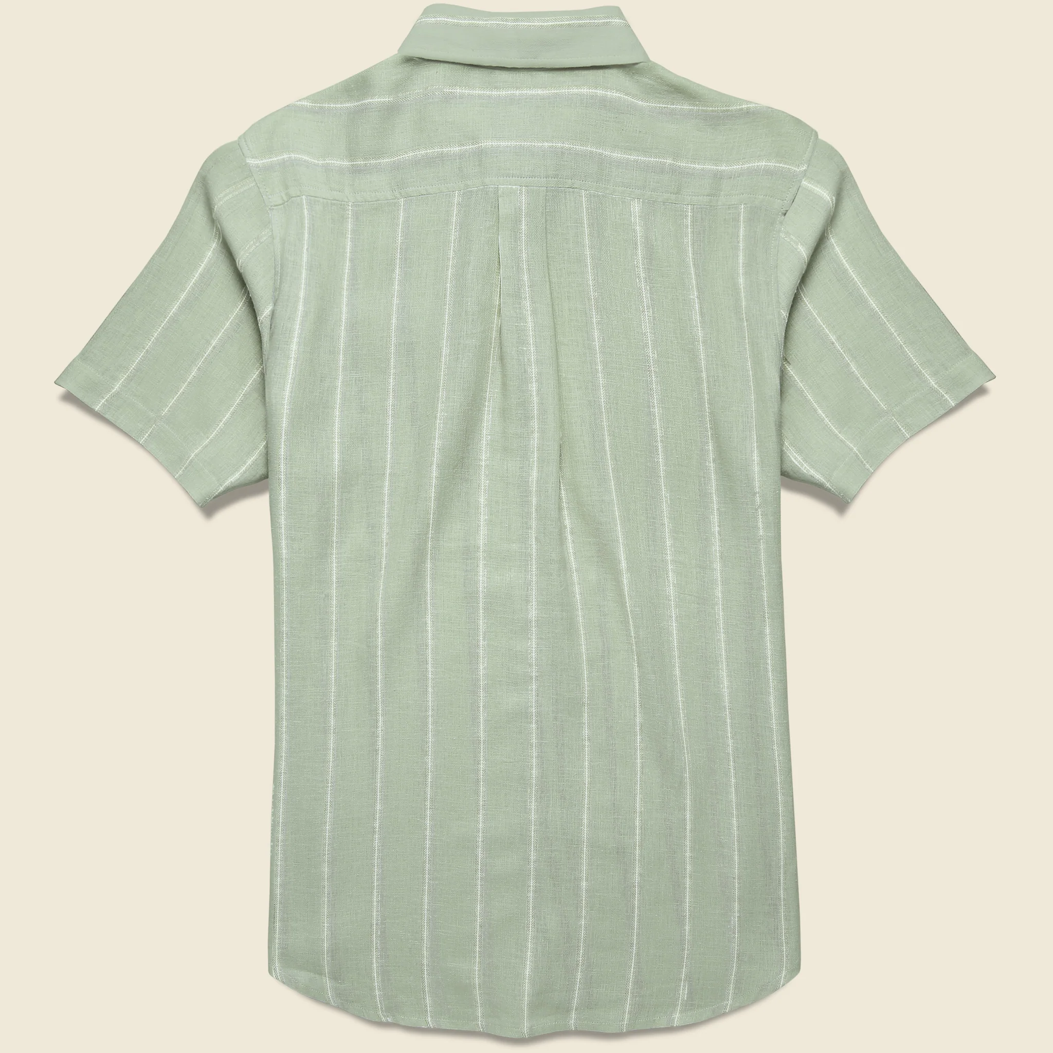 Alan Stripe Shirt - Sage/White - Image 3