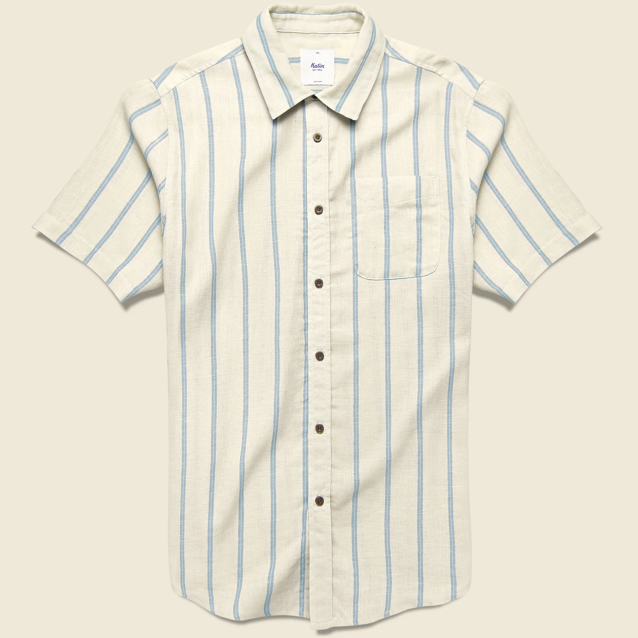 Alan Stripe Shirt - White/Blue