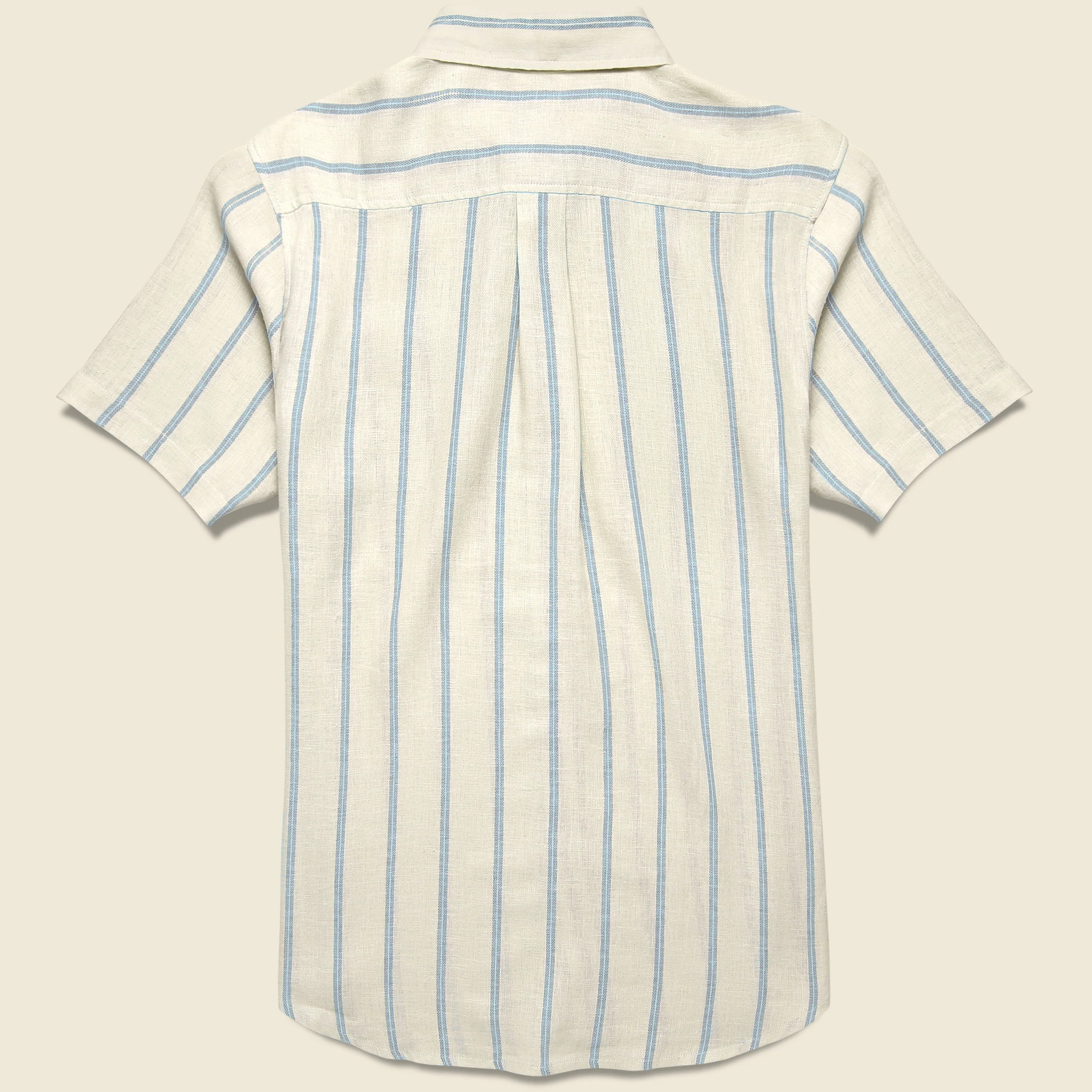 Alan Stripe Shirt - White/Blue - Image 2