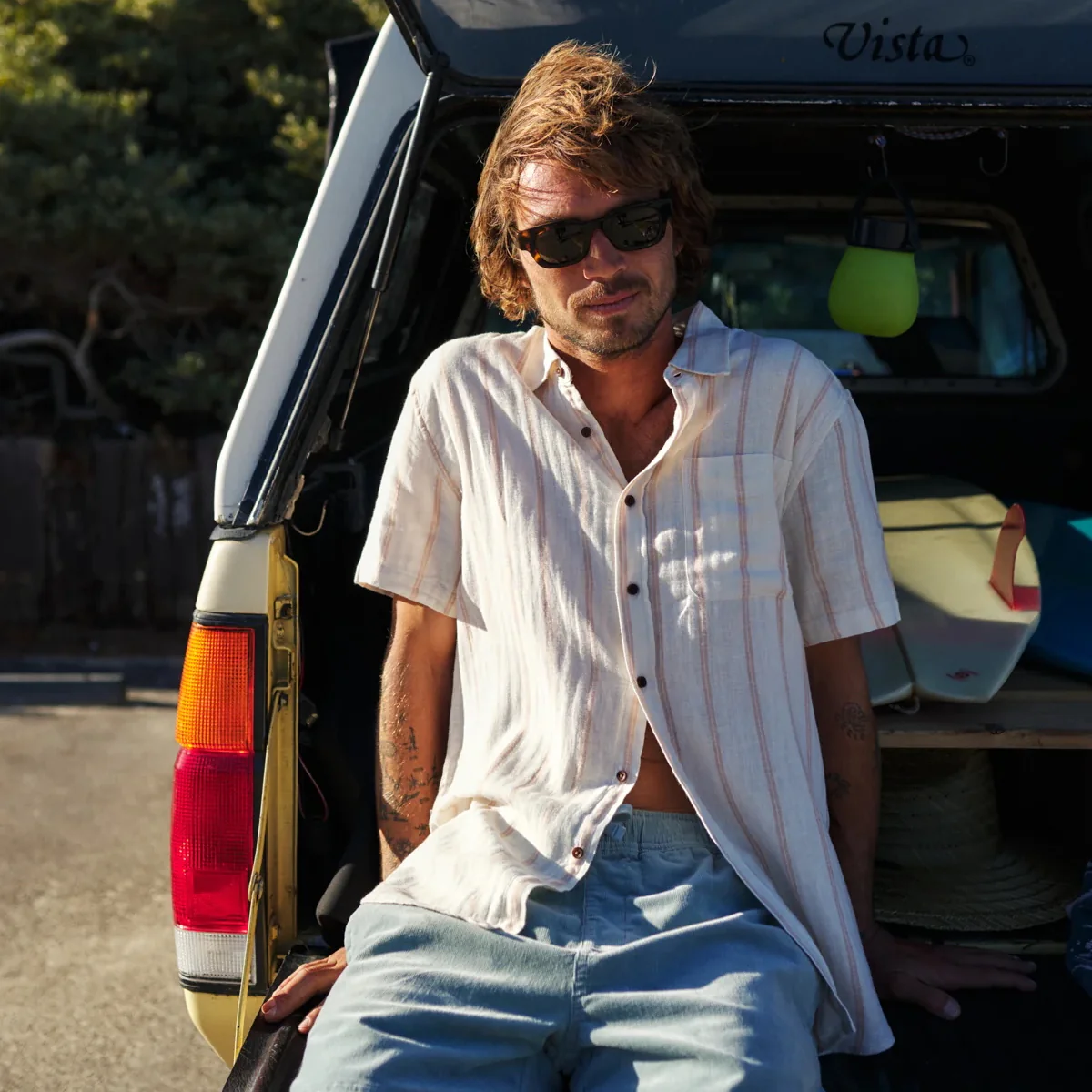 Alan Stripe Shirt - Brush - Image 2
