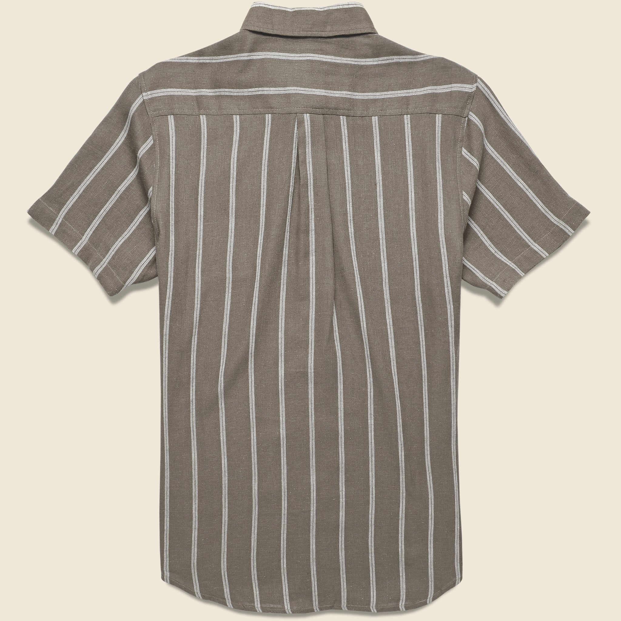 Alan Stripe Shirt - Gravel/White - Image 2