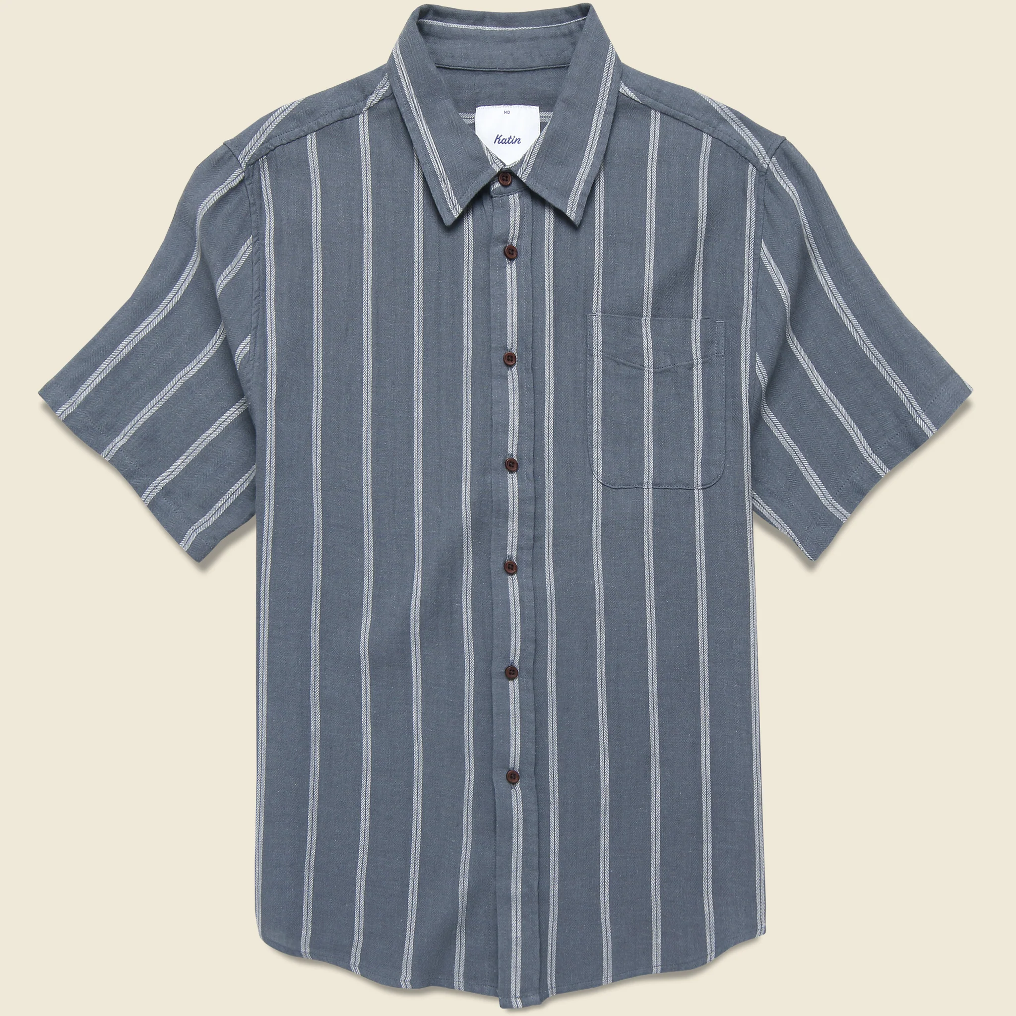 Alan Stripe Shirt - Tempest Blue