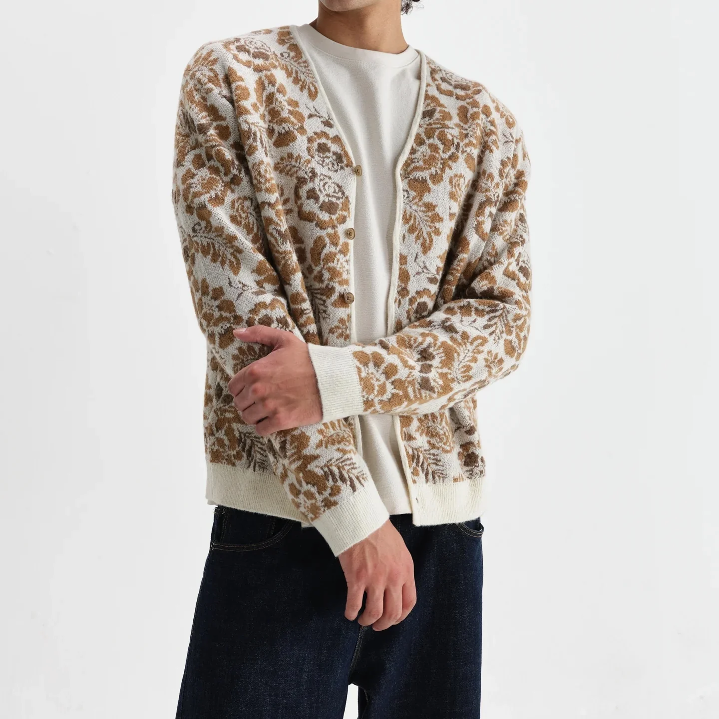 Alban Cardigan - Floral Jacquard - Image 2