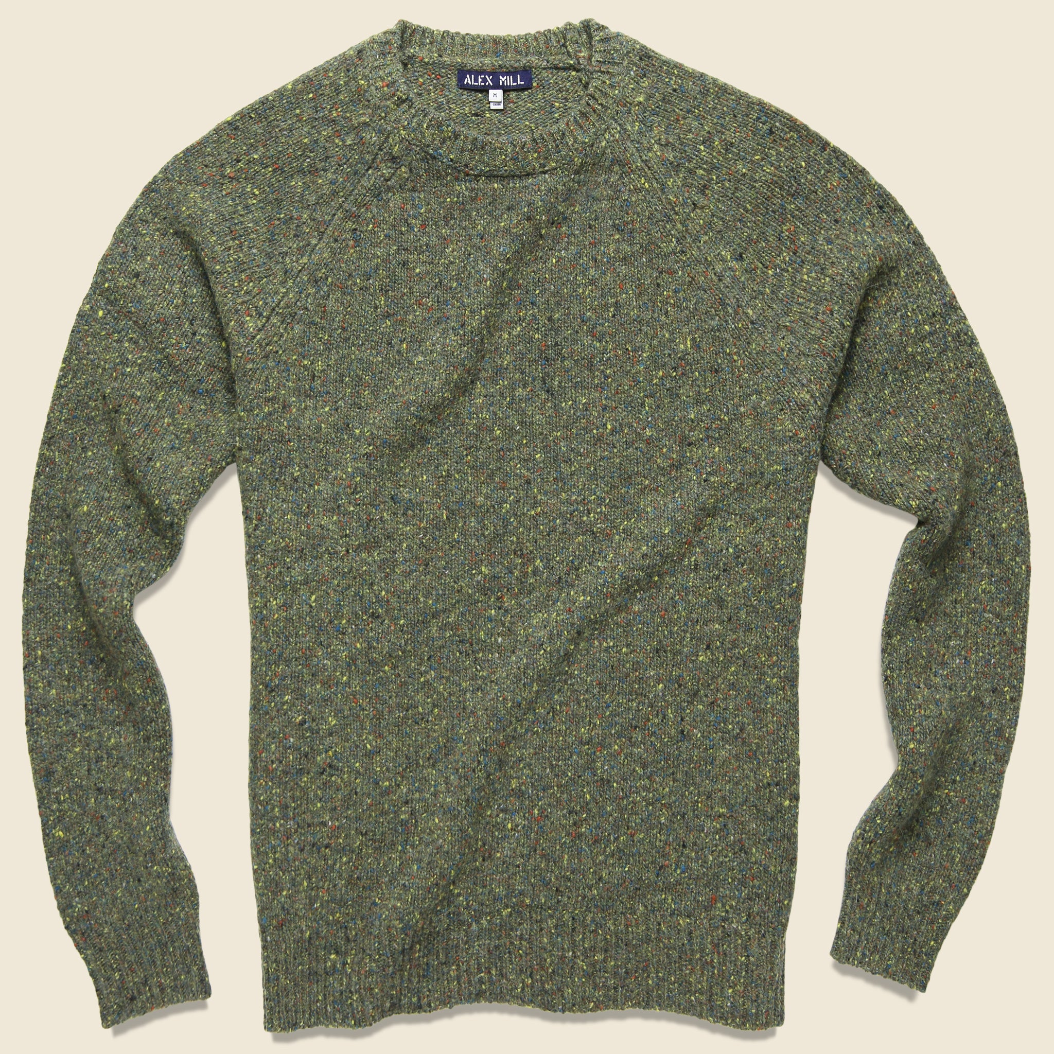 Alpaca Donegal Crew Sweater - Riverbank Green
