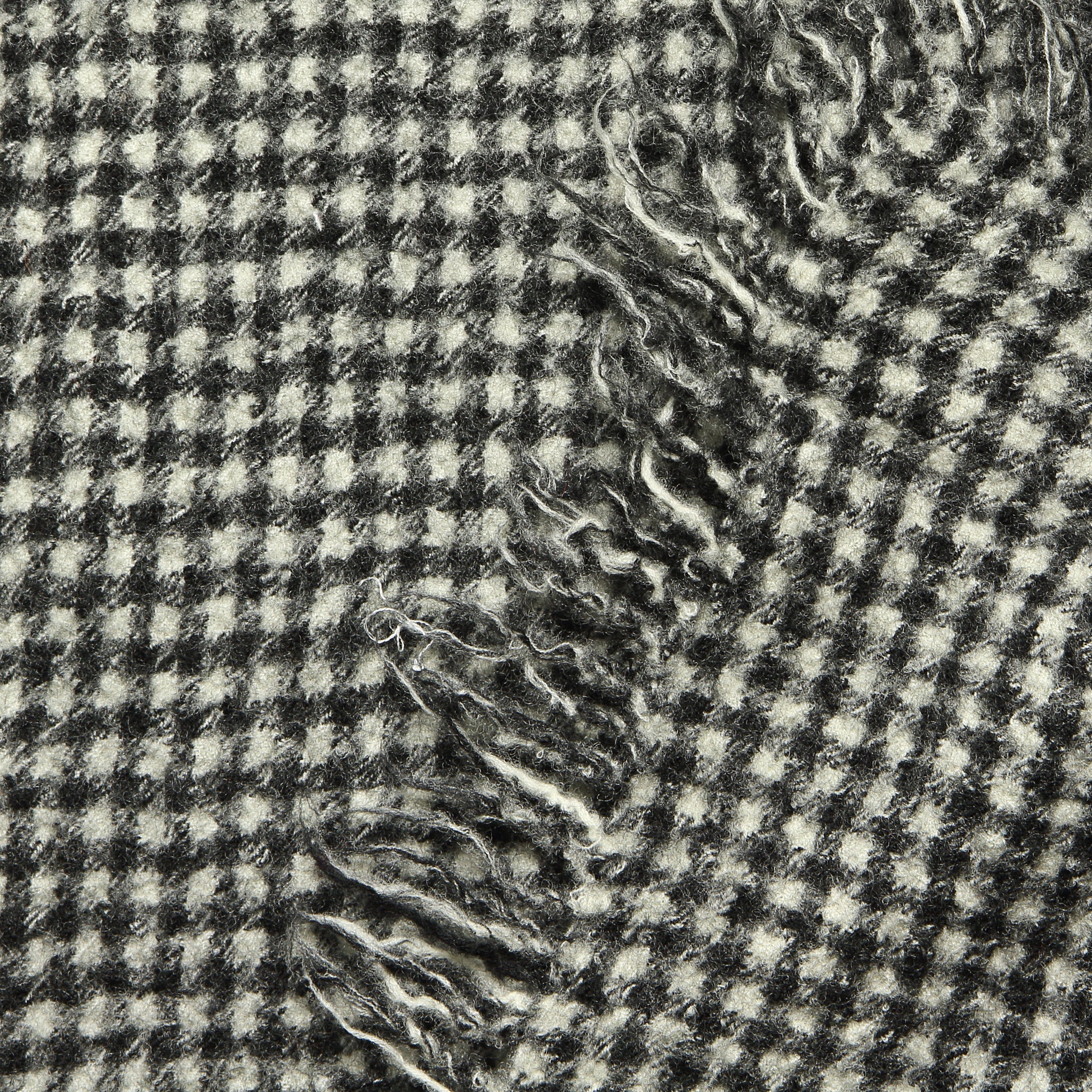 Boiled Wool Scarf - Black/White - Image 2