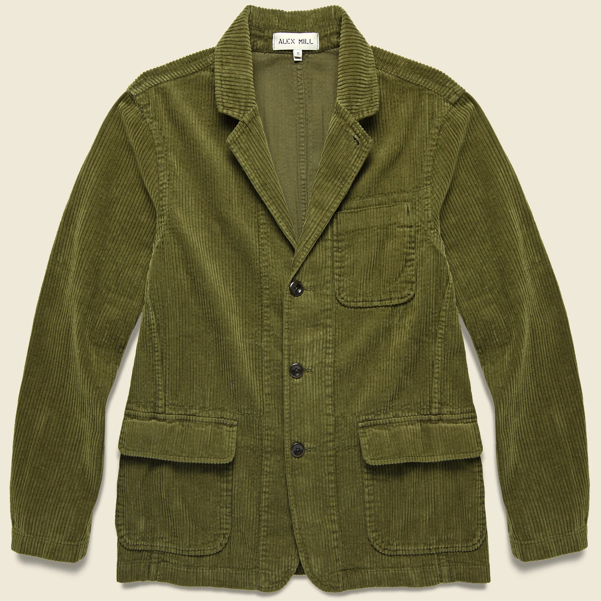 Rugged Corduroy Mill Blazer - Olive