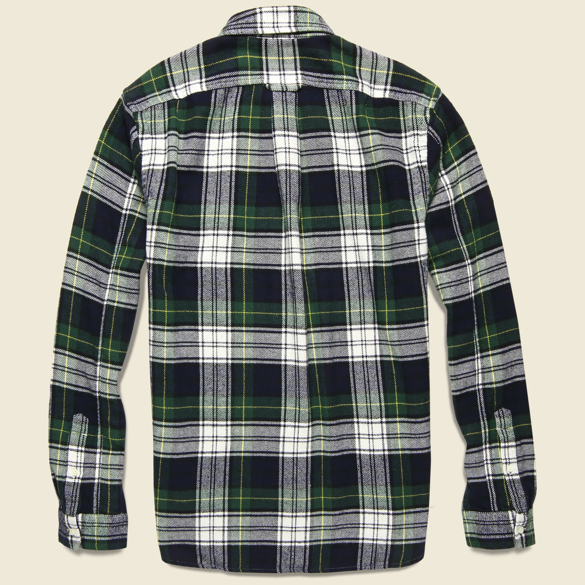 Classic Plaid Flannel - Green/Navy/White - Image 2