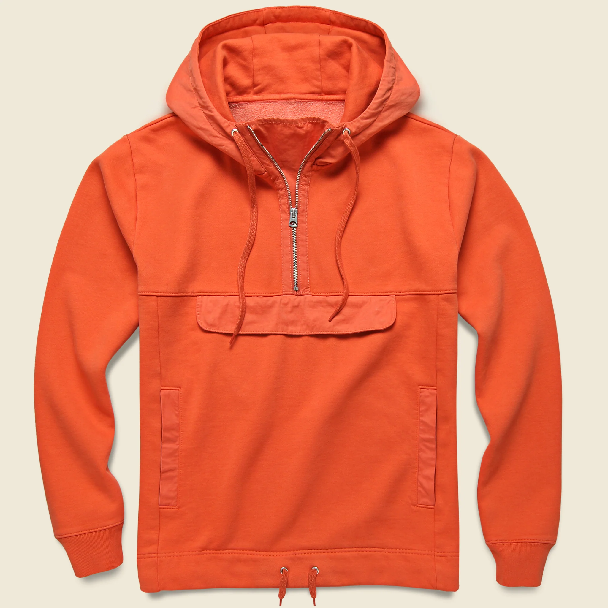 Fleece Popover Sweatshirt - Chili