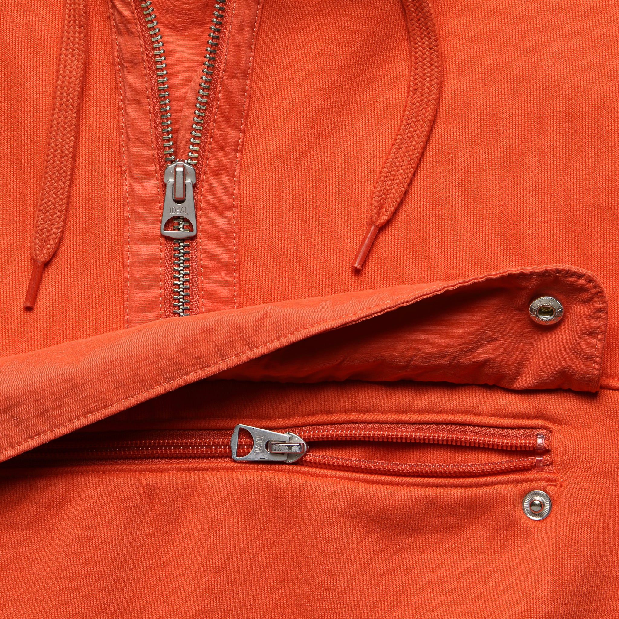 Fleece Popover Sweatshirt - Chili - Image 4