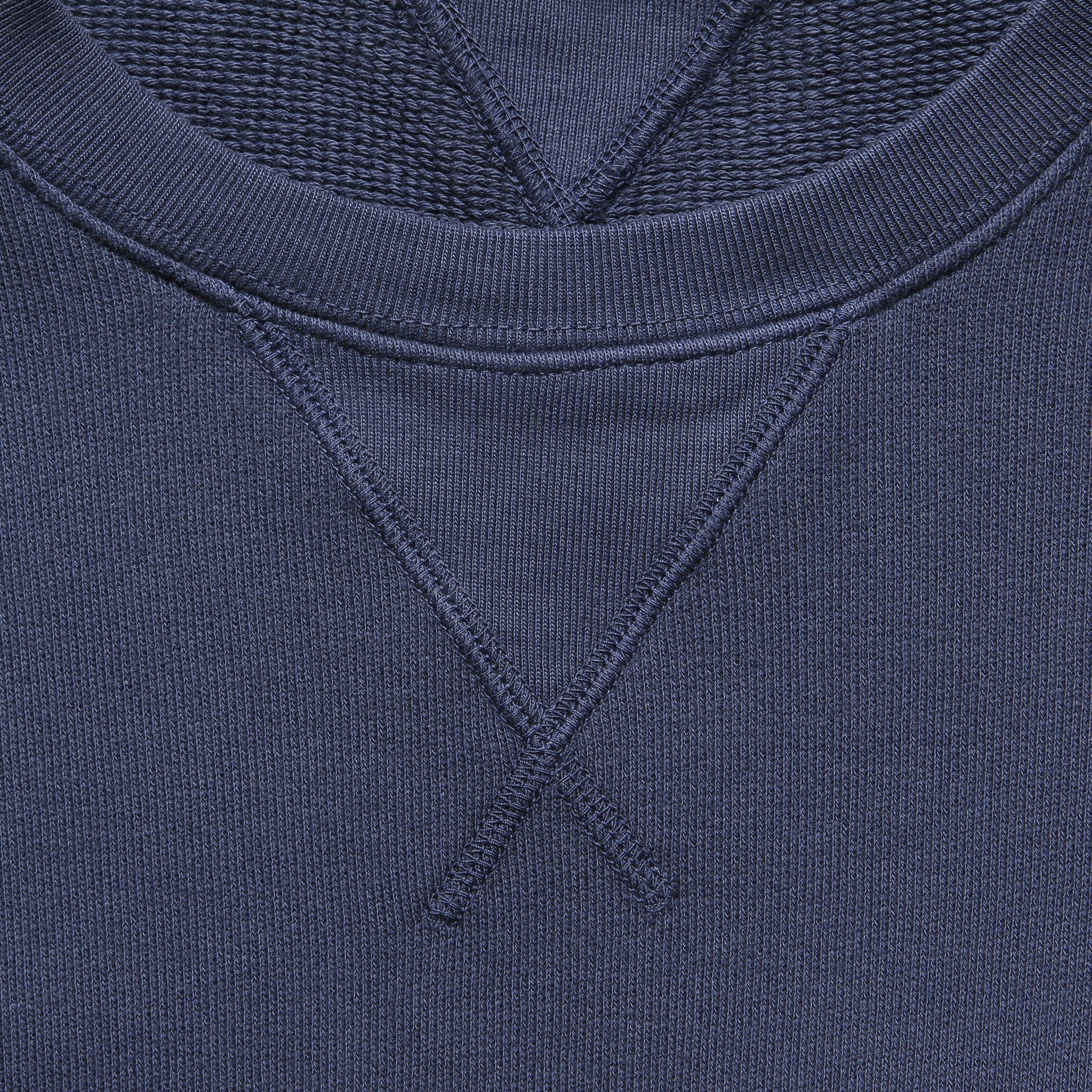 French Terry Crew Sweatshirt - Navy - Image 2