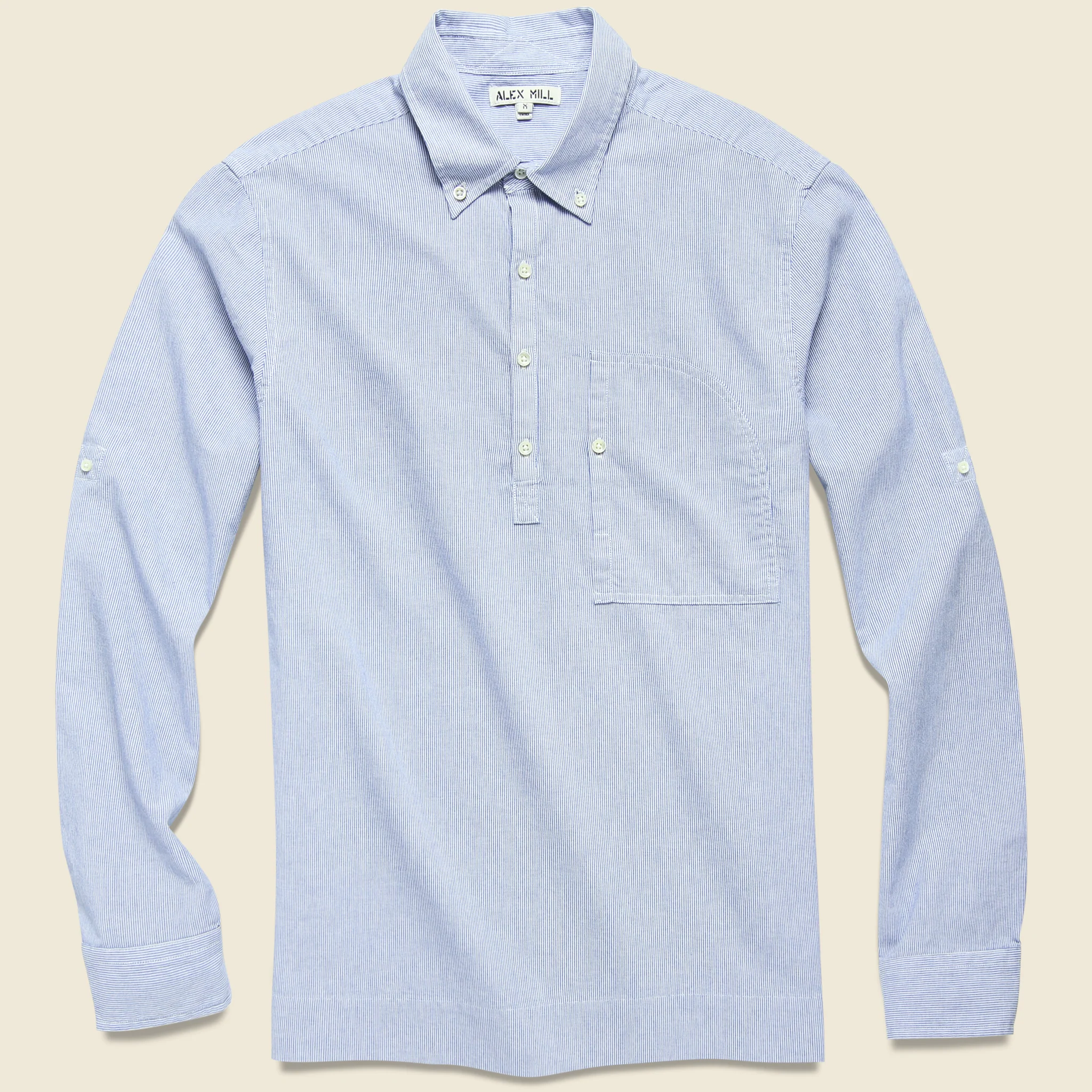 Mini Stripe Patty Shirt - Blue