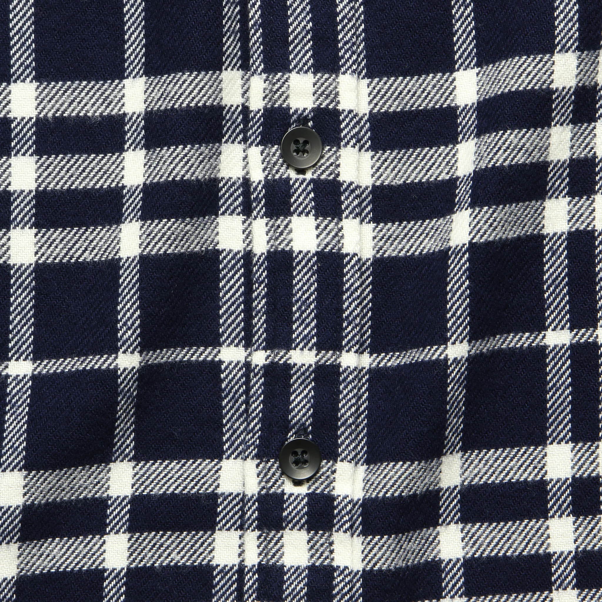 Plaid Patch & Flap Flannel - White/Navy - Image 3