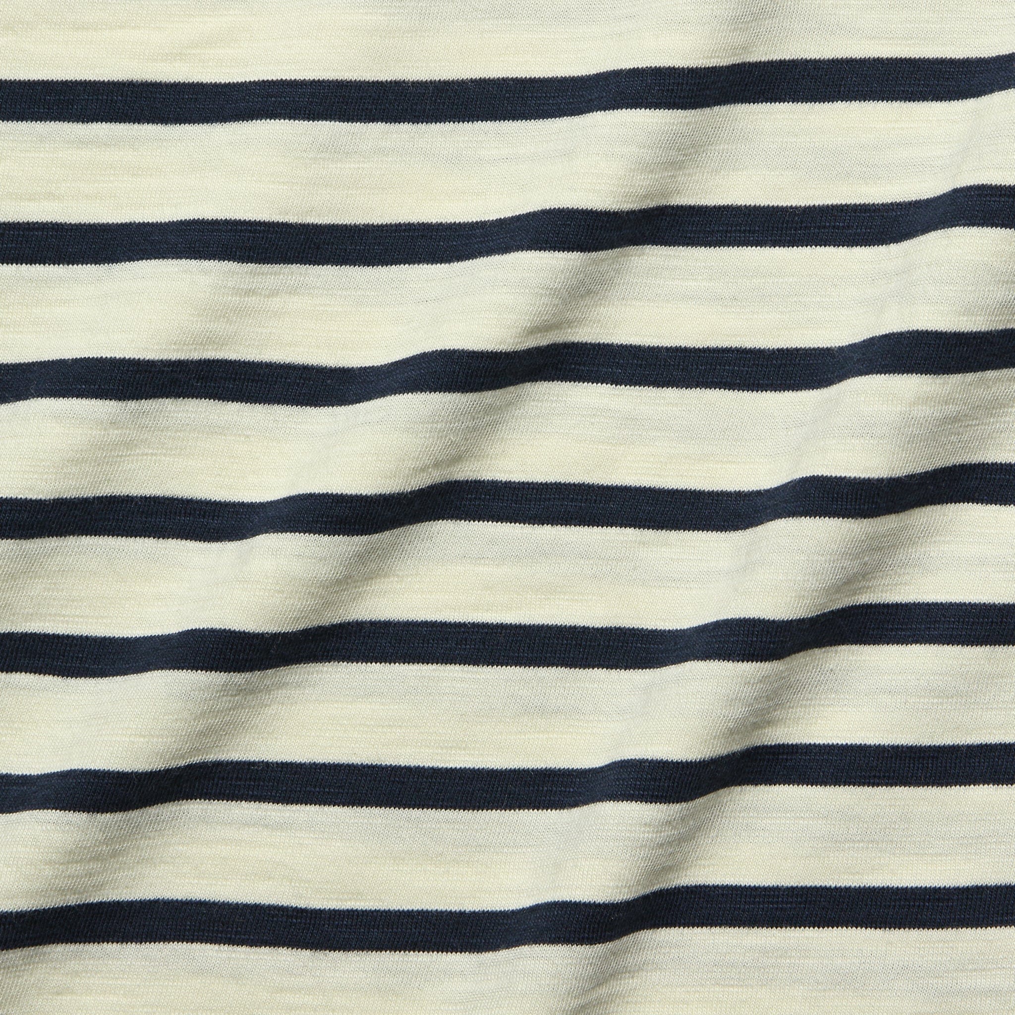 Stripe Crew Tee - Off White/Navy - Image 2