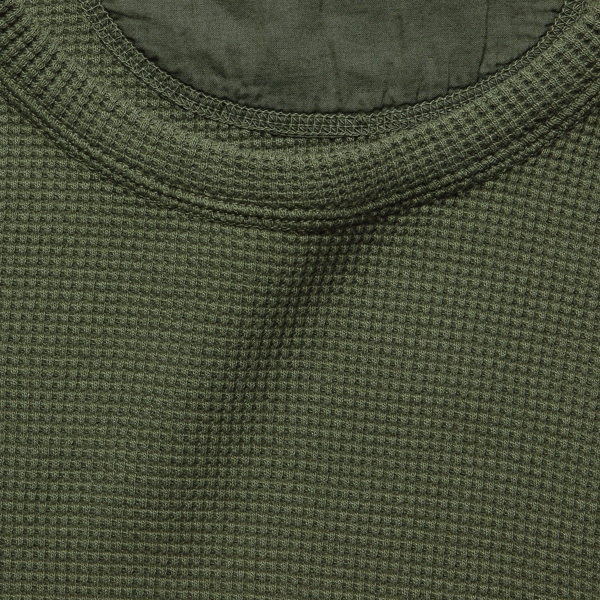 Waffle Crewneck - Deep Olive - Image 2