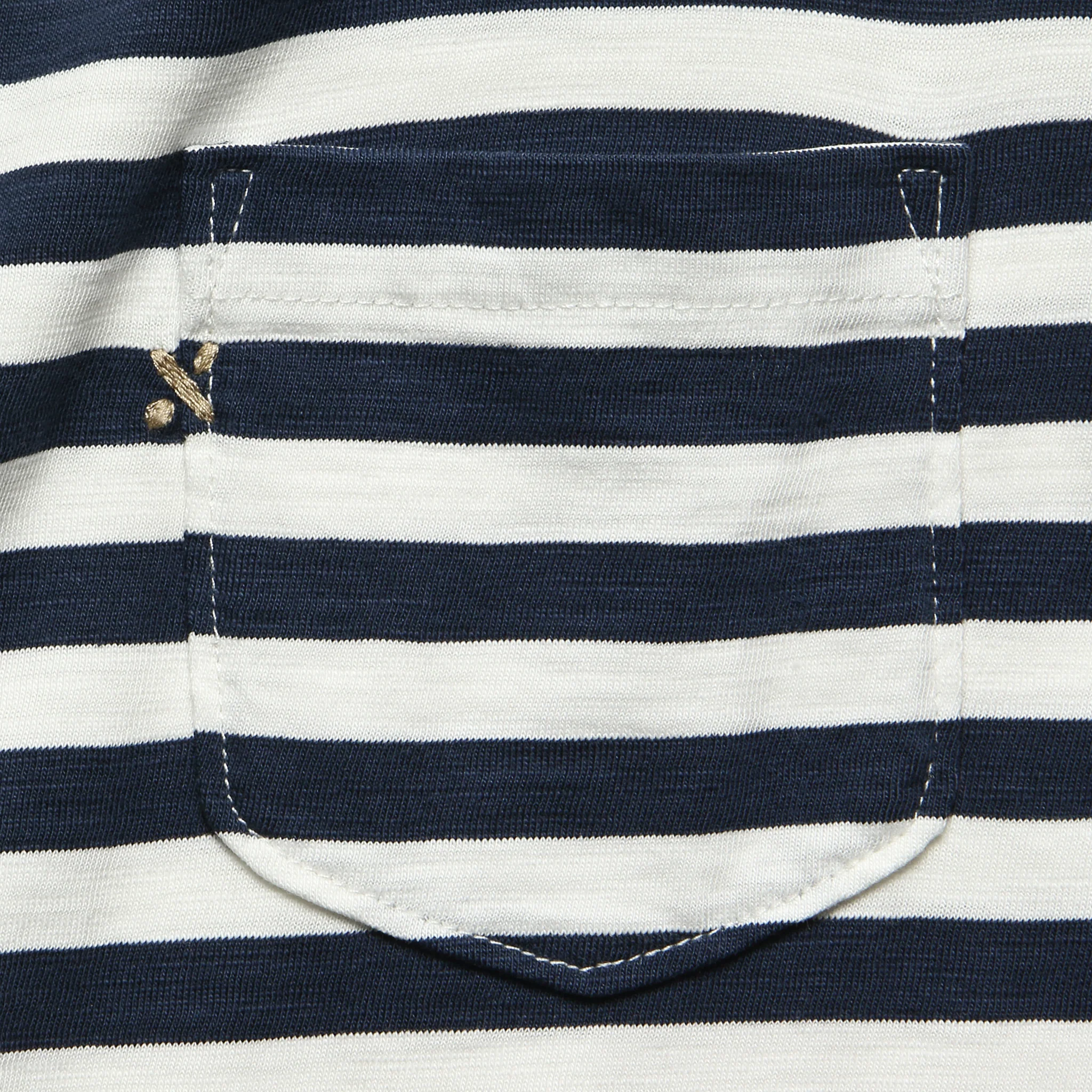 Even Stripe Tee - White/Navy - Image 2