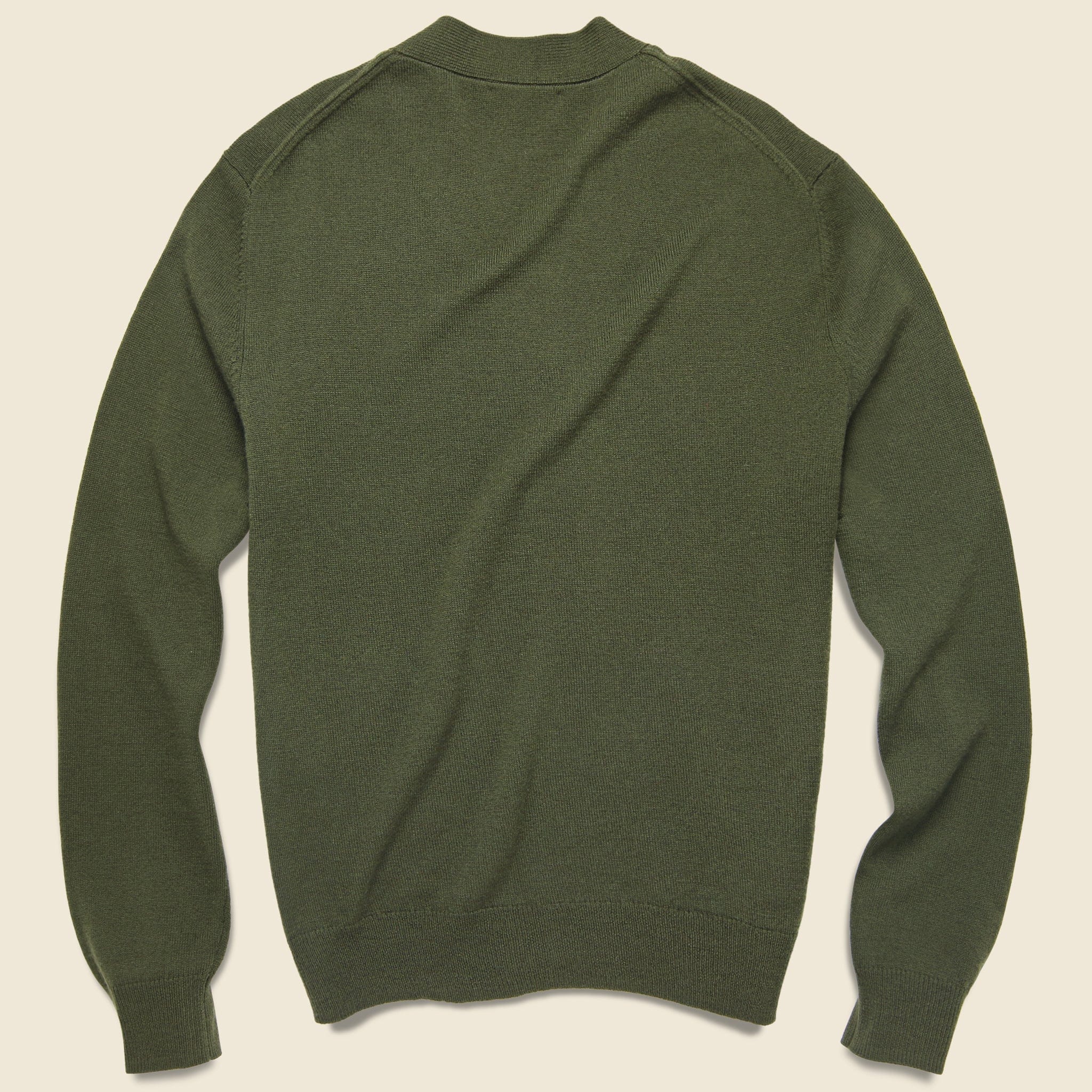 Superfine Merino Cardigan - Olive - Image 2