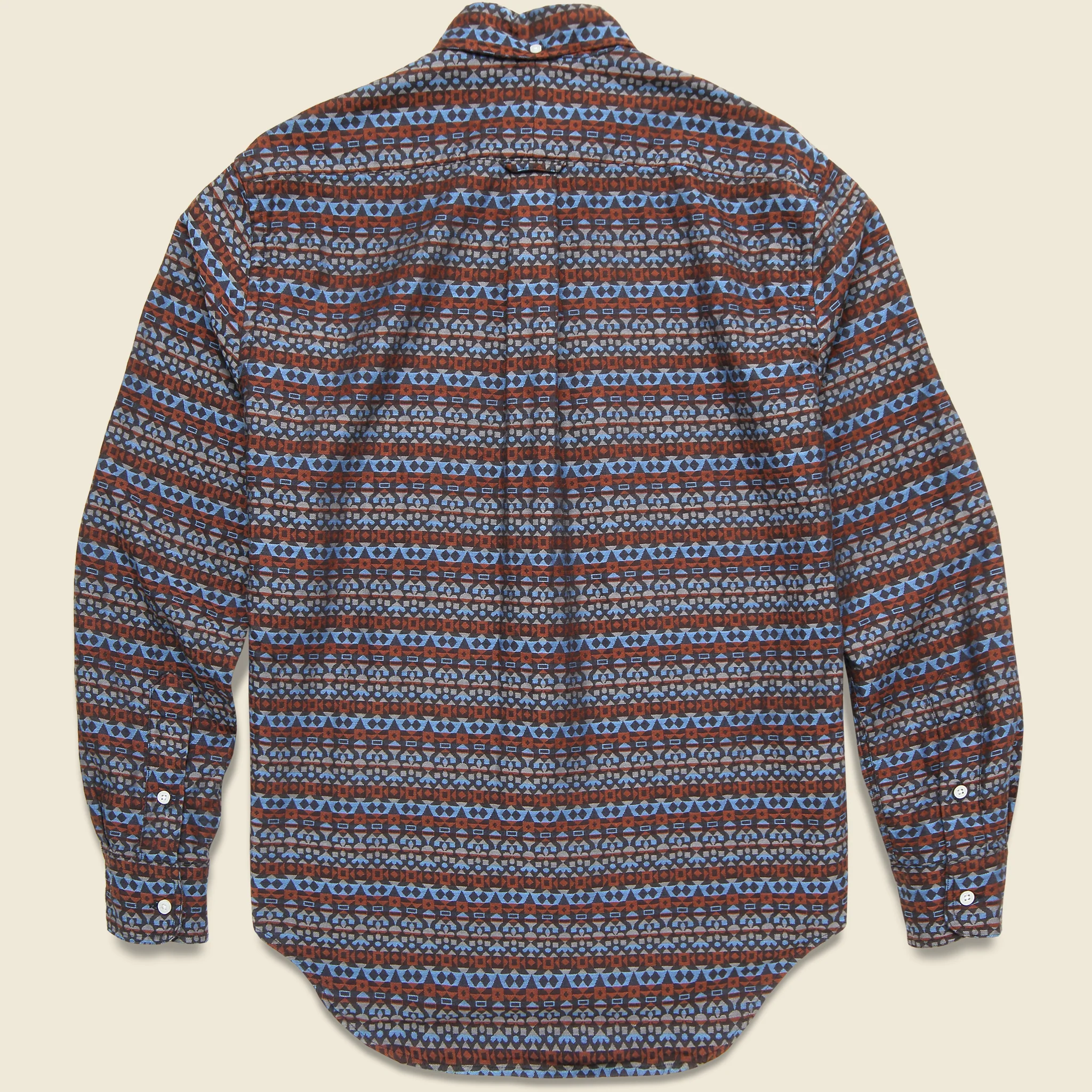 Alexander Girard Dark Woven Brocade Shirt - Navy - Image 2