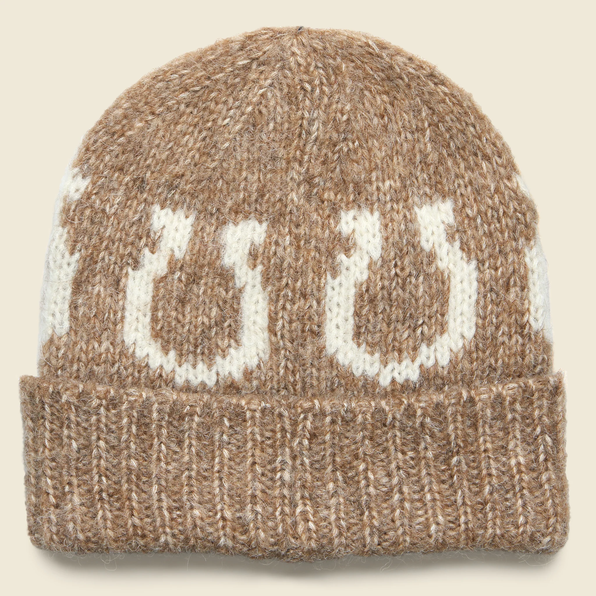 Alpaca Horseshoe Beanie - Brown