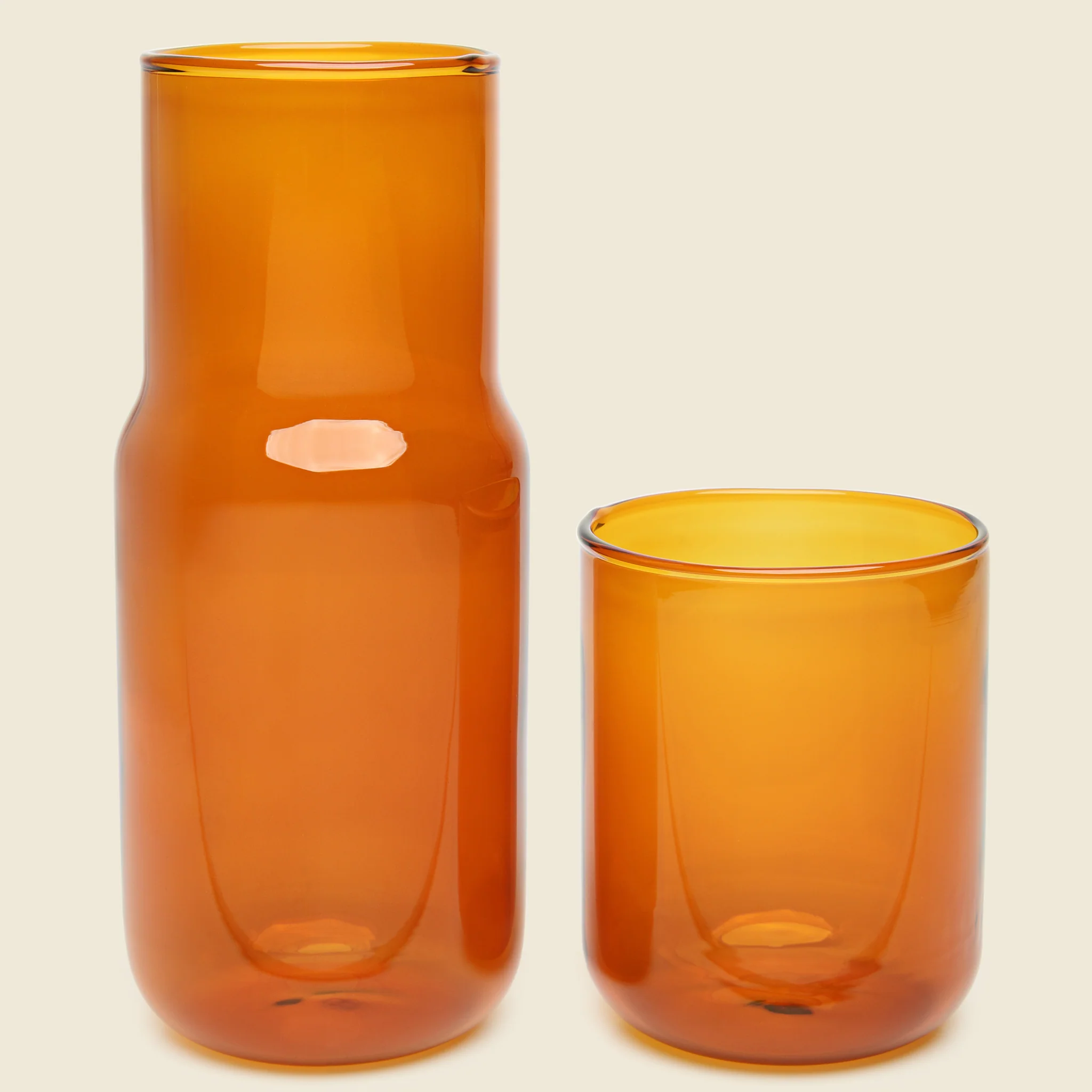 Amber Glass & Carafe Set
