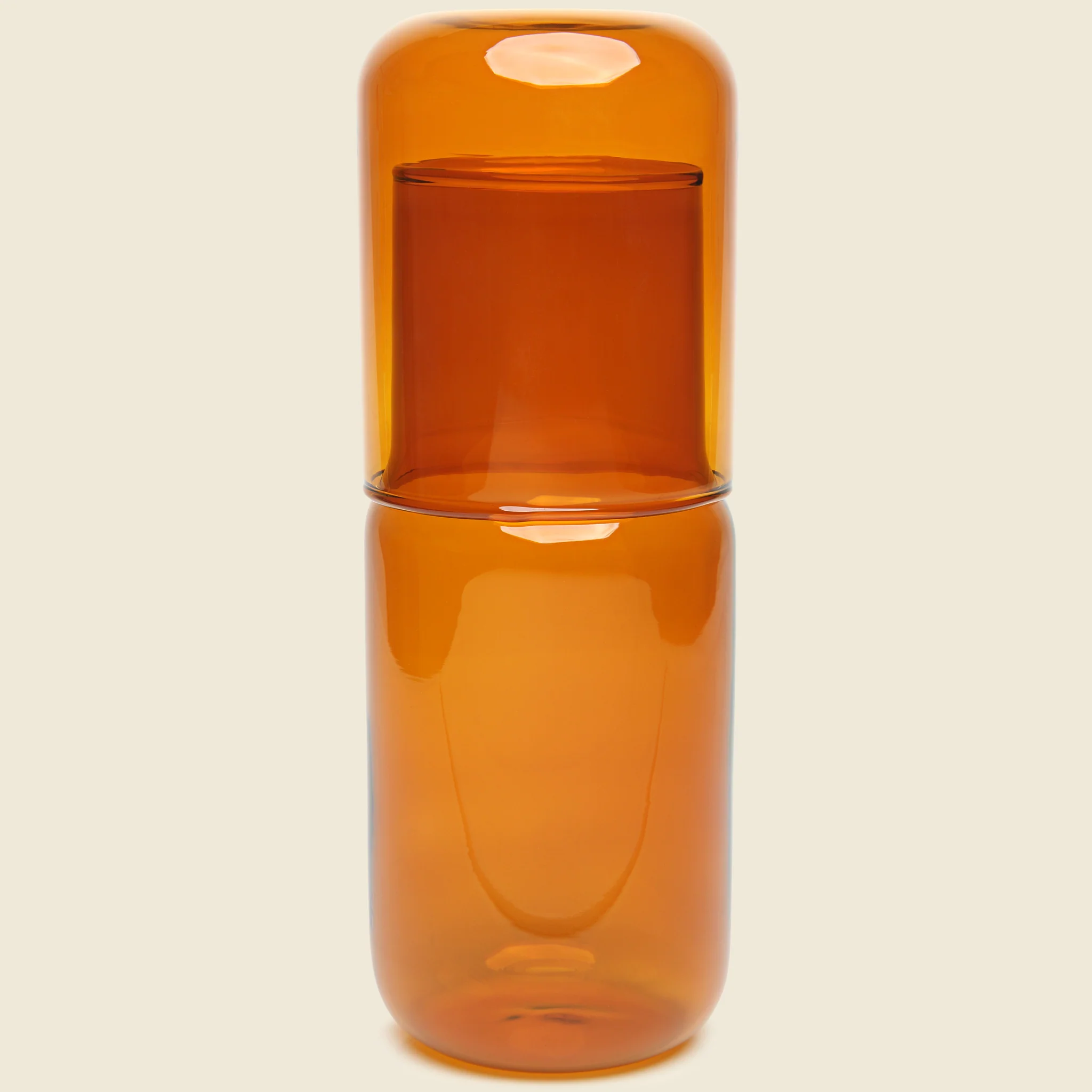 Amber Glass & Carafe Set - Image 2