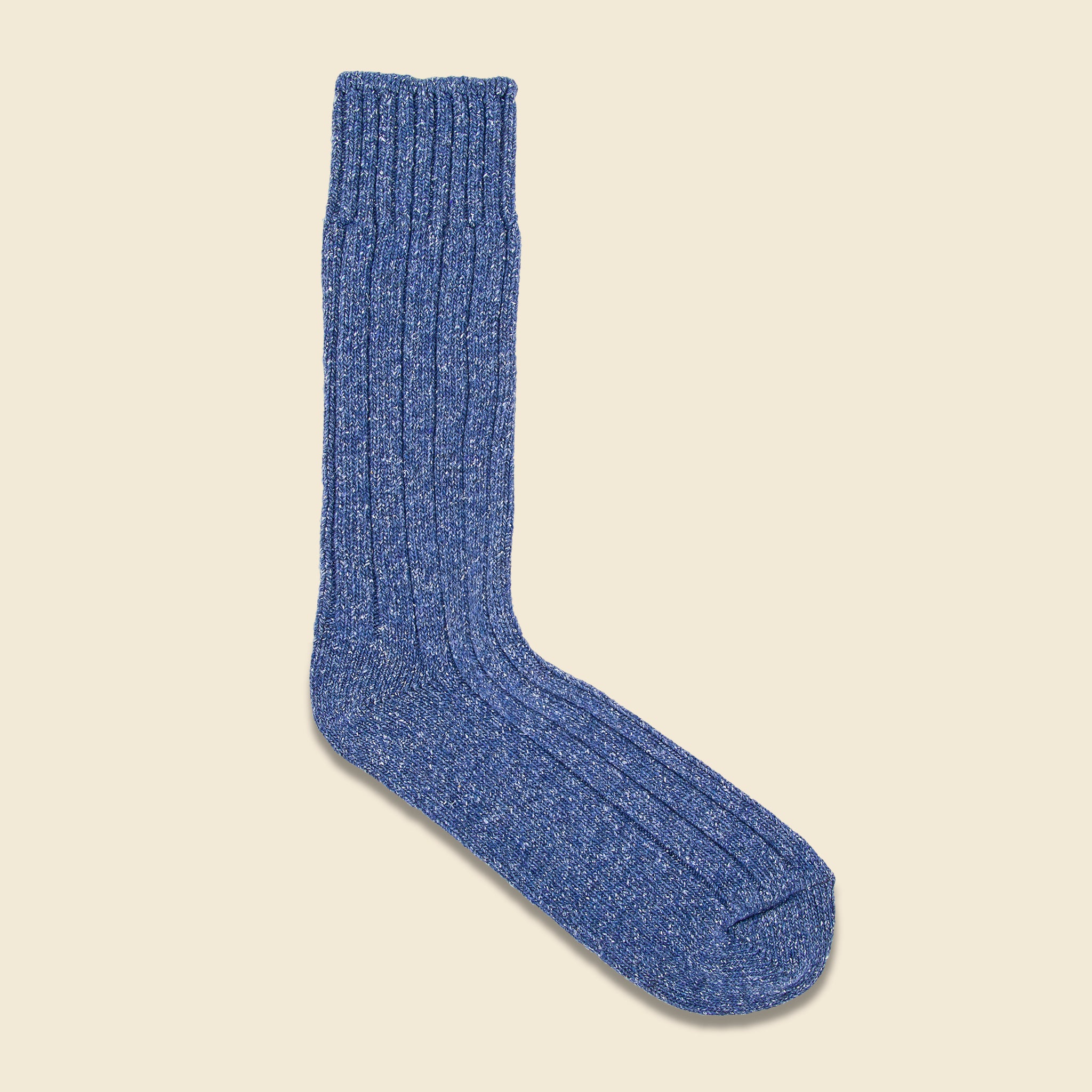American Slub Crew Sock - Denim