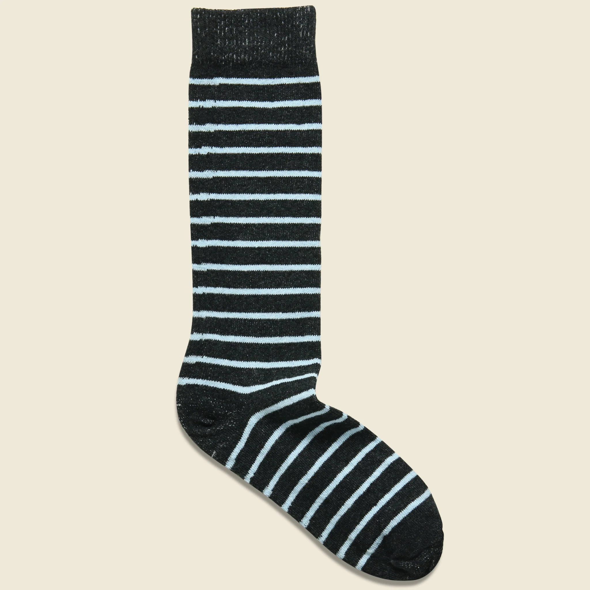 Classic Breton Stripe Sock - Carbon/Blue