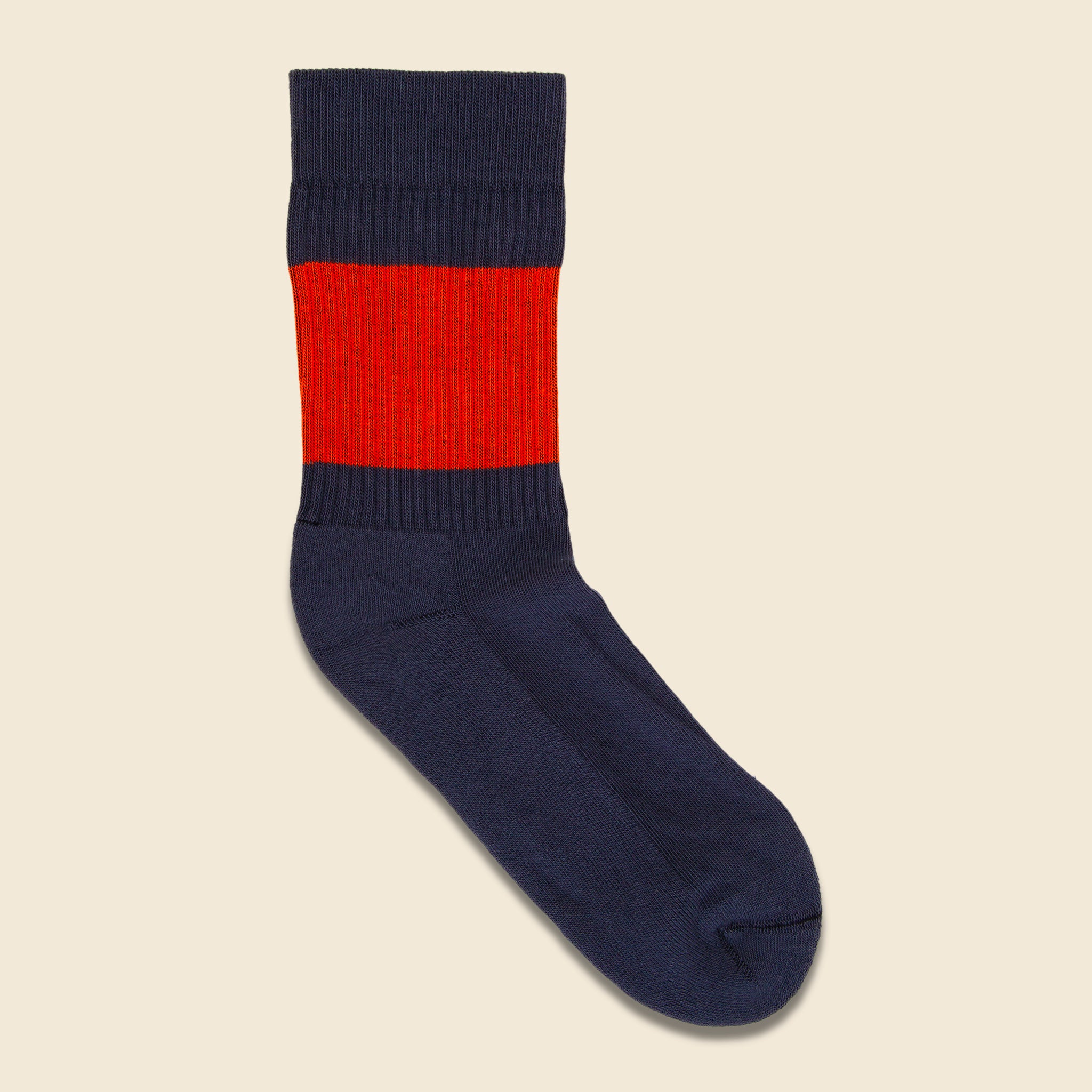 Color Pop Crew Sock - Grey/Orange