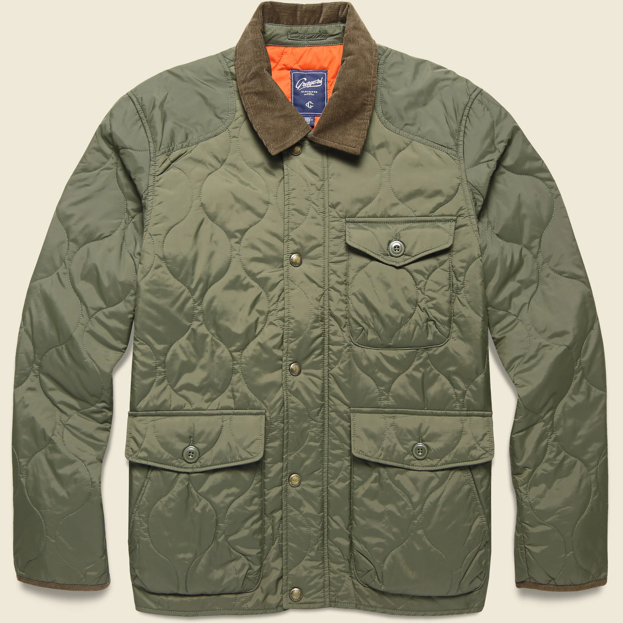 Andrew Light Weight Quilted Jacket - Olive
