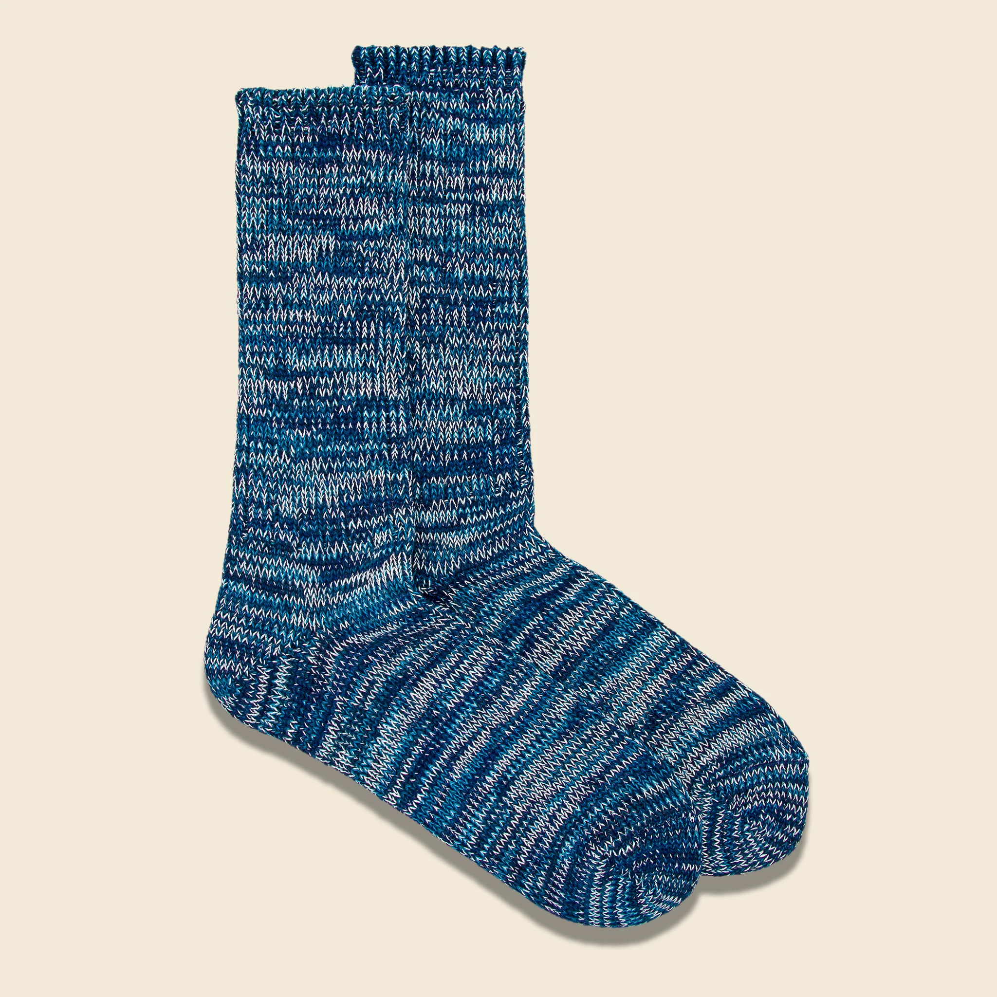 5 Color Mix Crew Sock - Dark Navy - Image 2